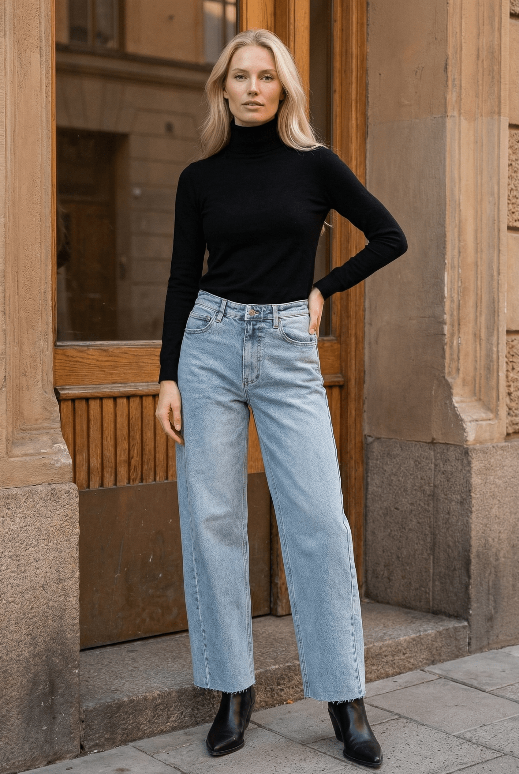 High Rise Barrel Jeans