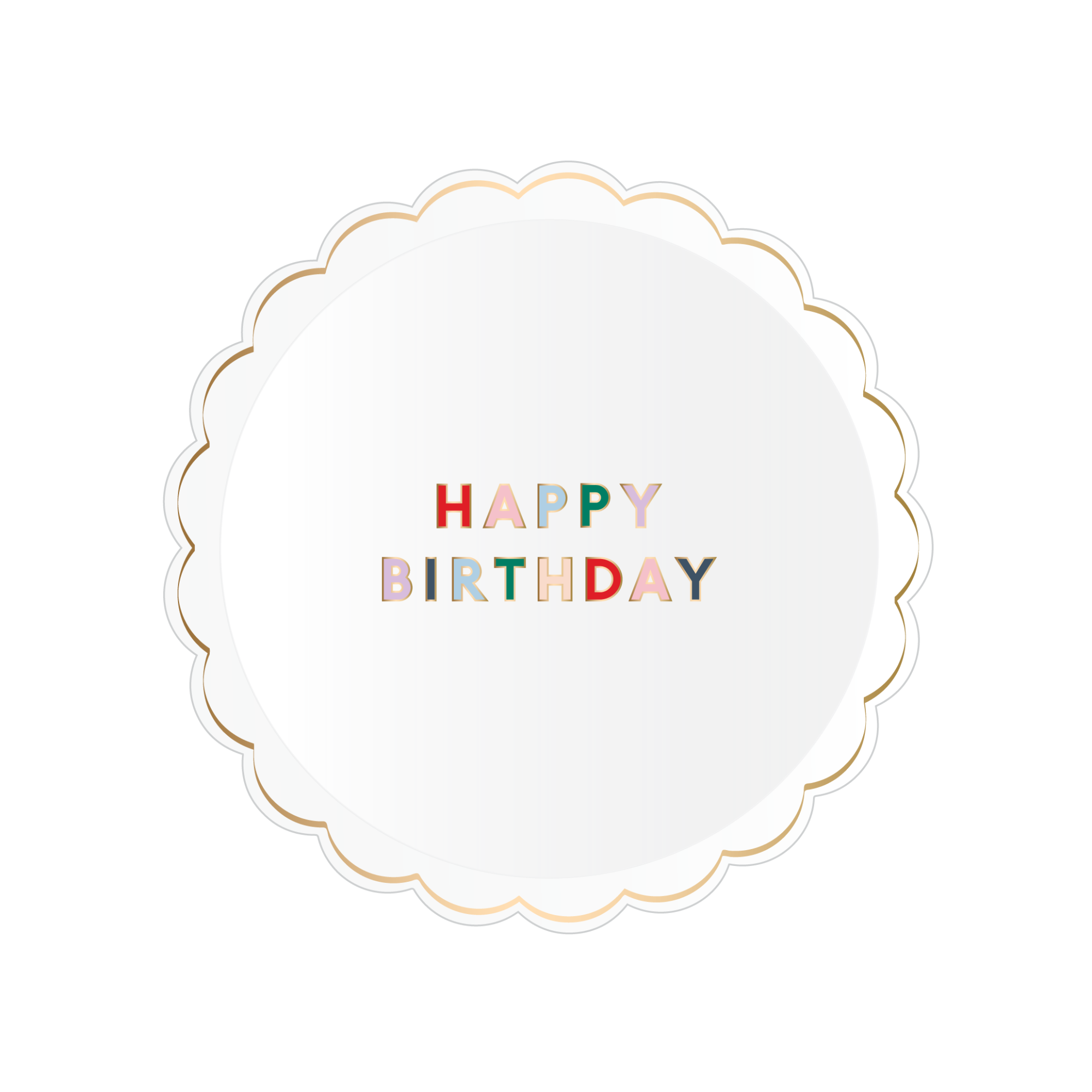 Blanc White Signature Happy Birthday Small Plate