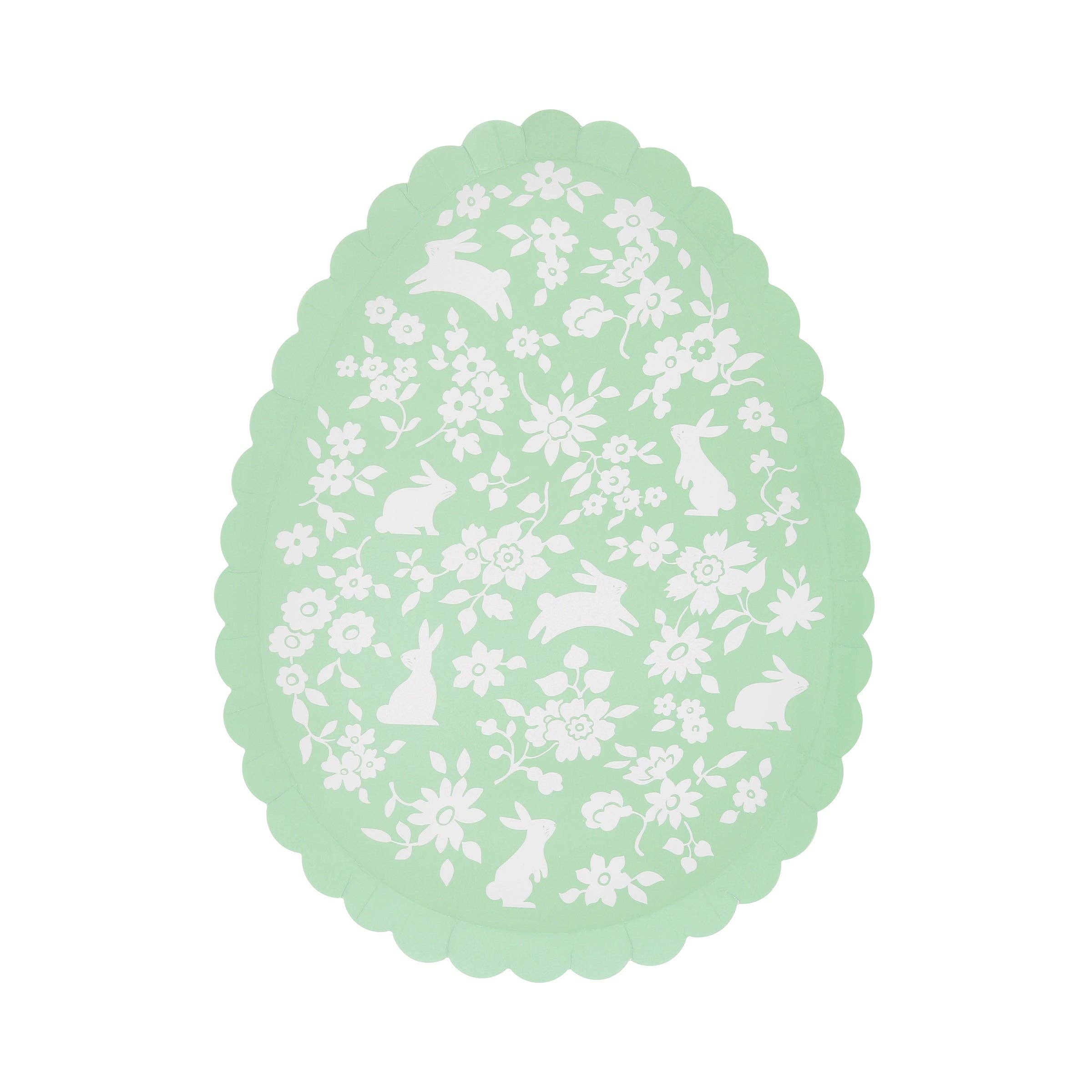 Ditsy Bunny Egg Plates