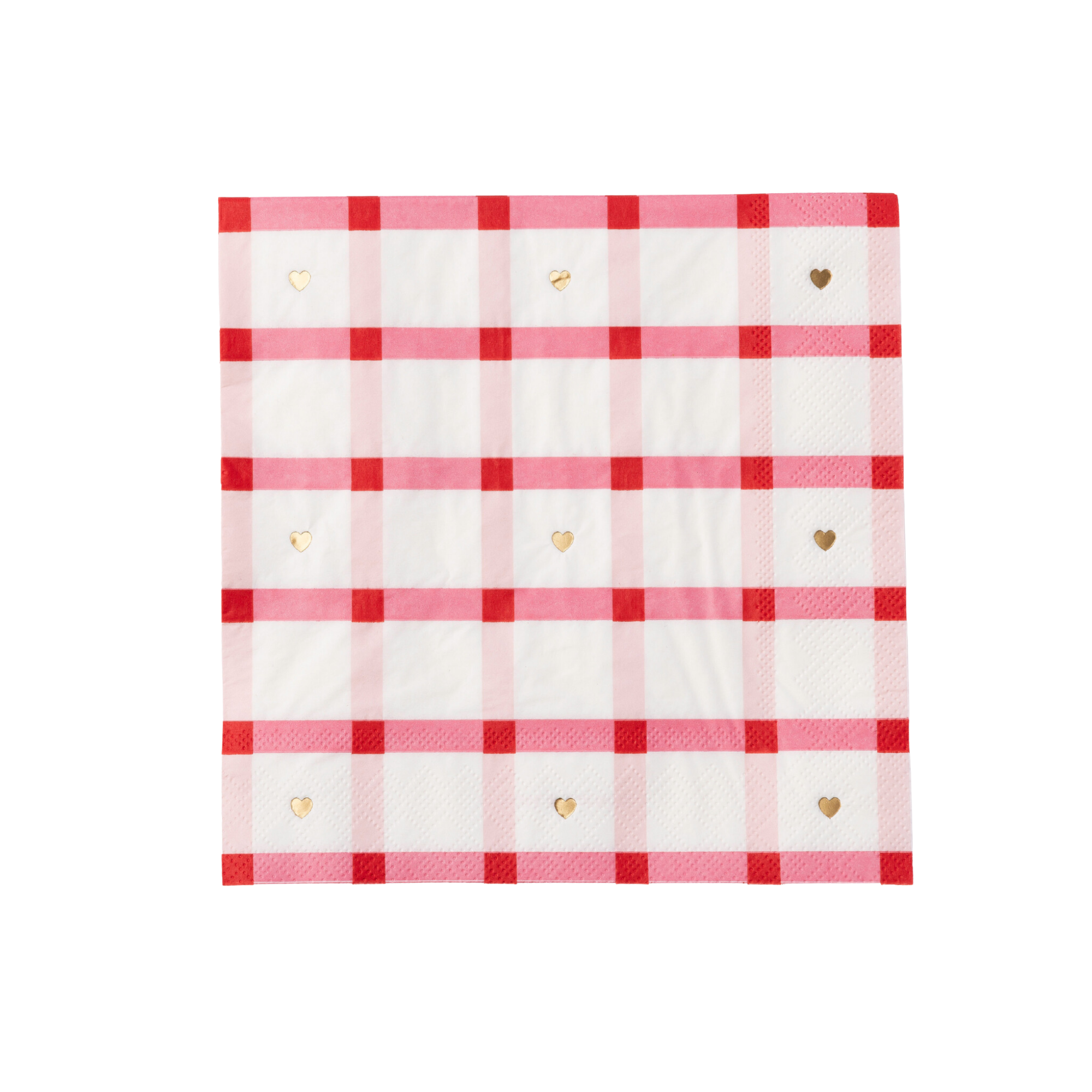 Valentine Plaid Dinner Napkins