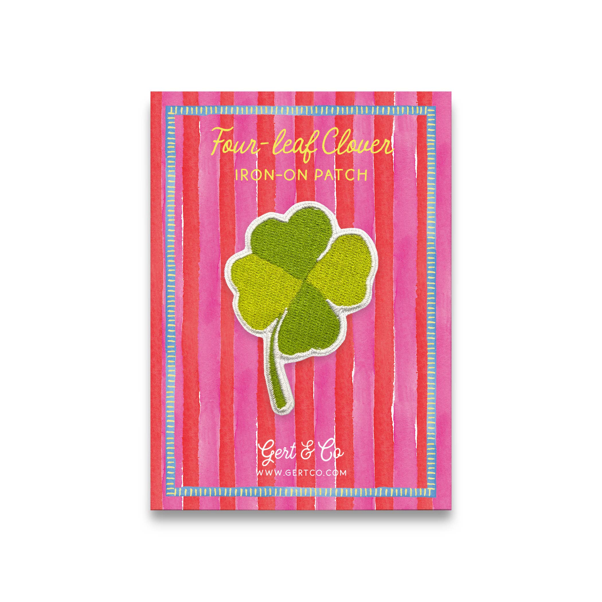 Lucky Four-Leaf Clover Embroidered Iron-On Patch