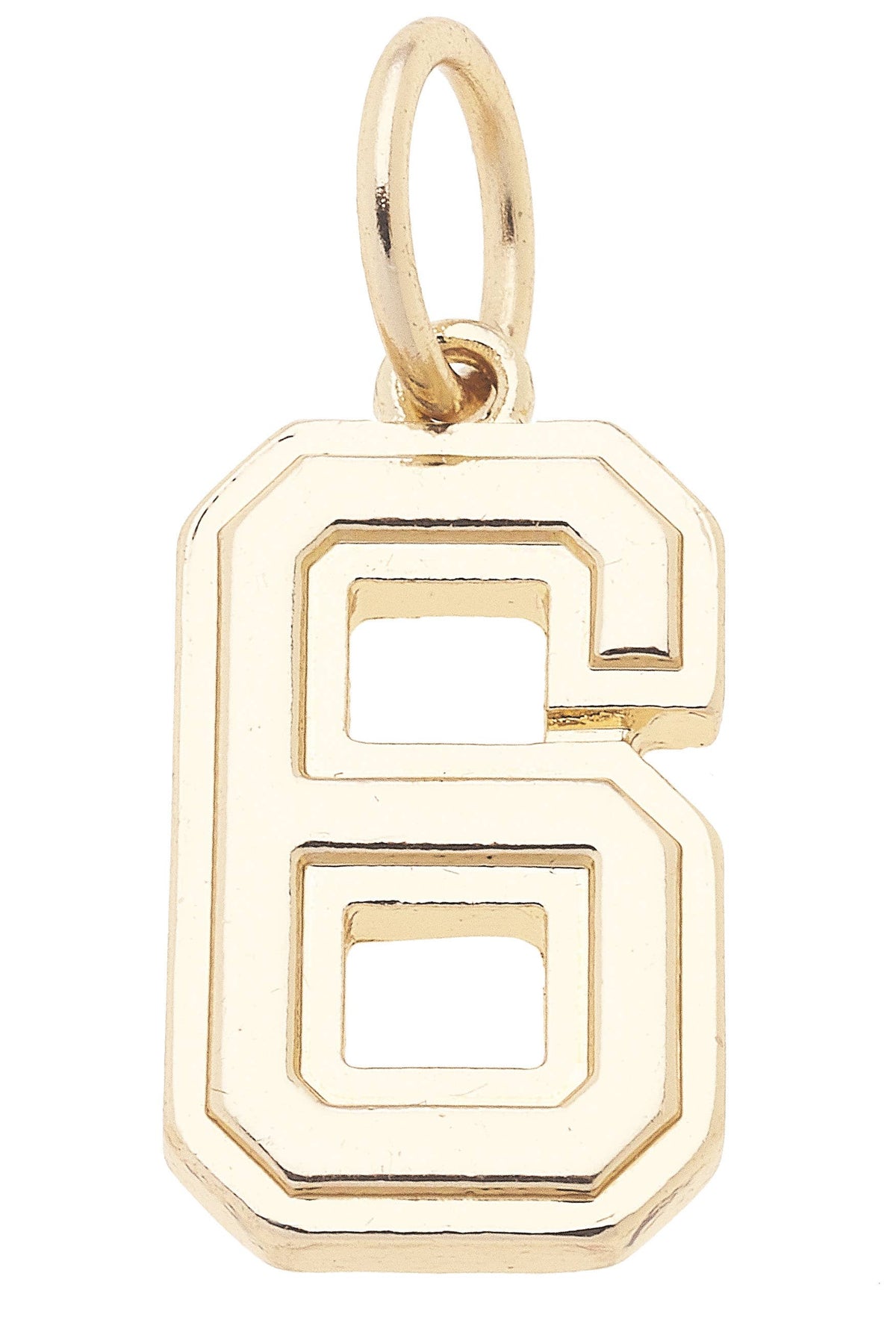 Number Charm in Shiny Gold