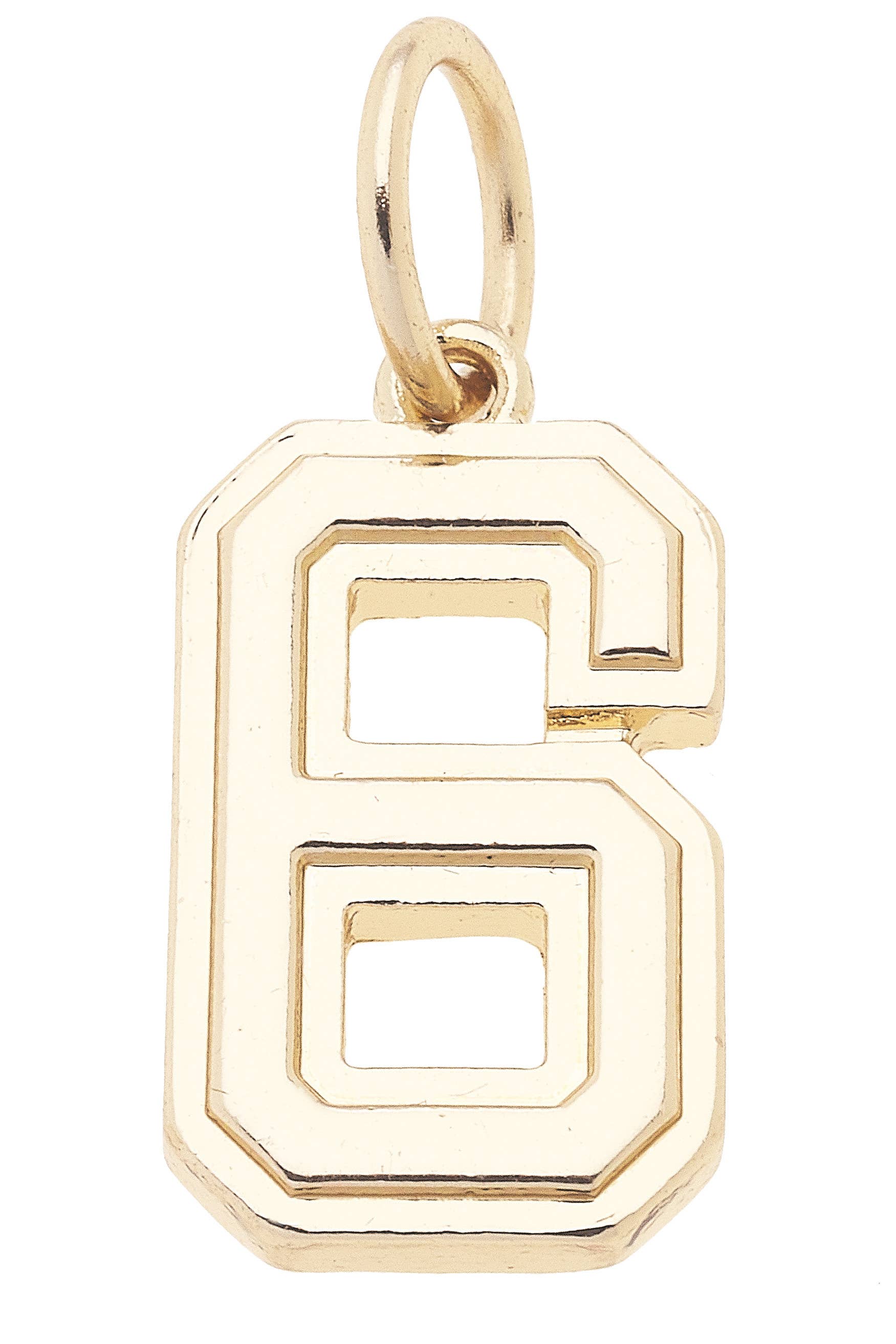 Number Charm in Shiny Gold
