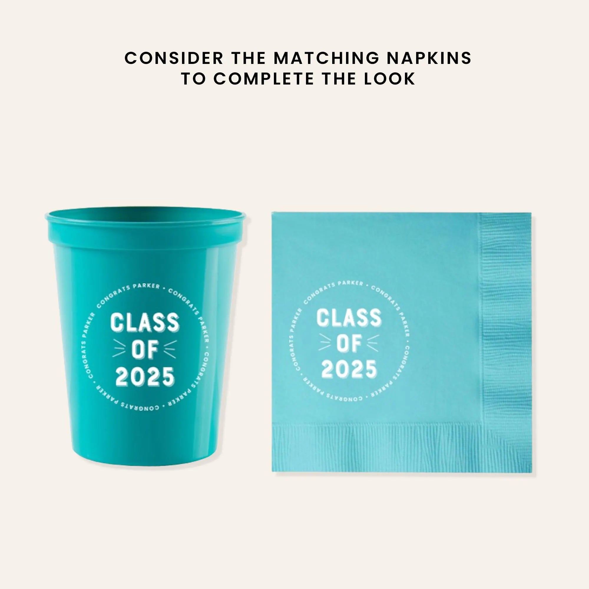 Custom Class Of 2025 Plastic Cups with Name