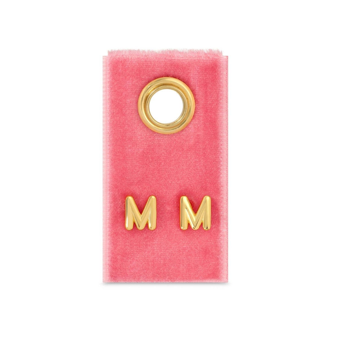Initial Stud Earrings on Velvet
