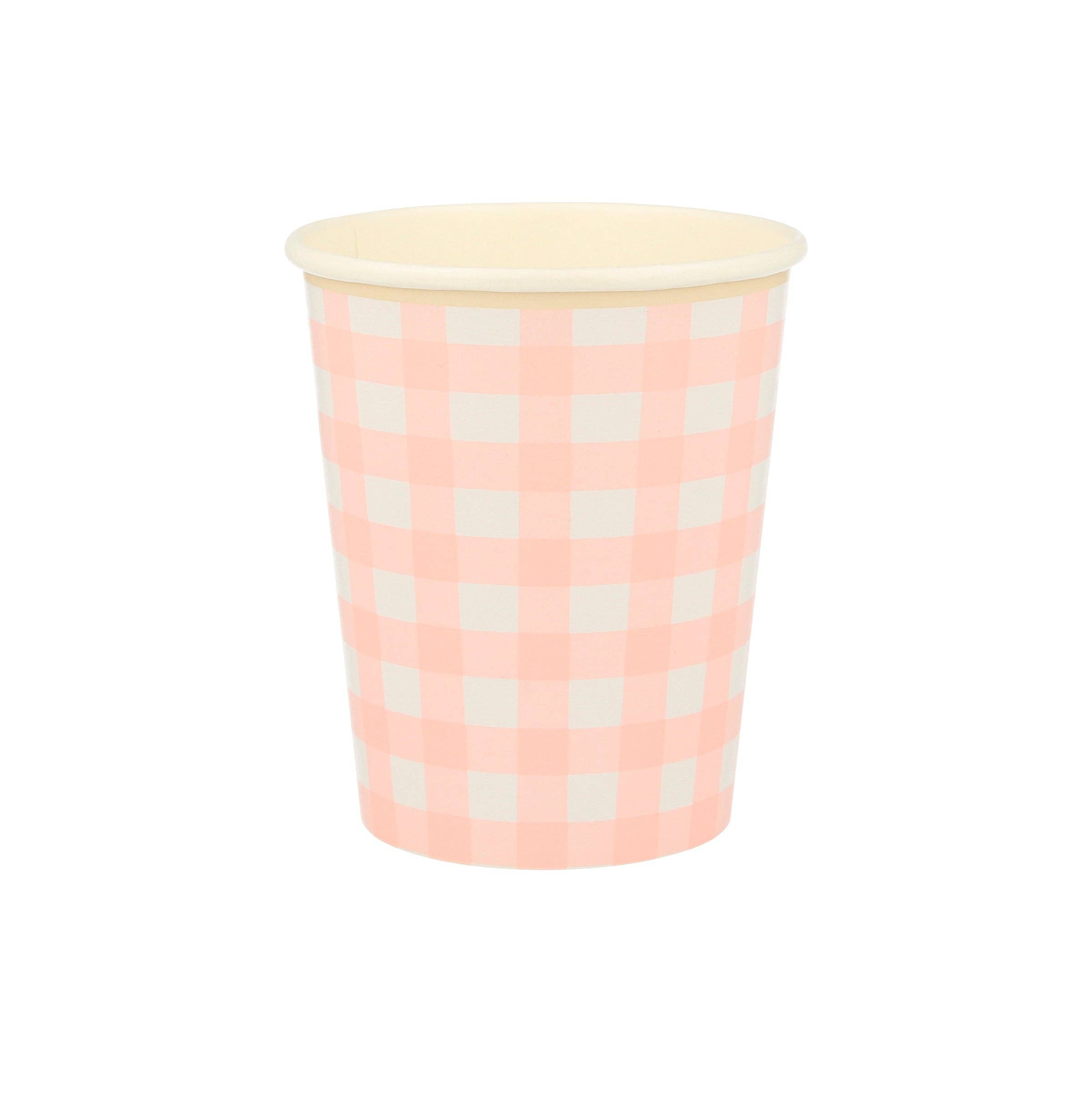 Gingham Cups