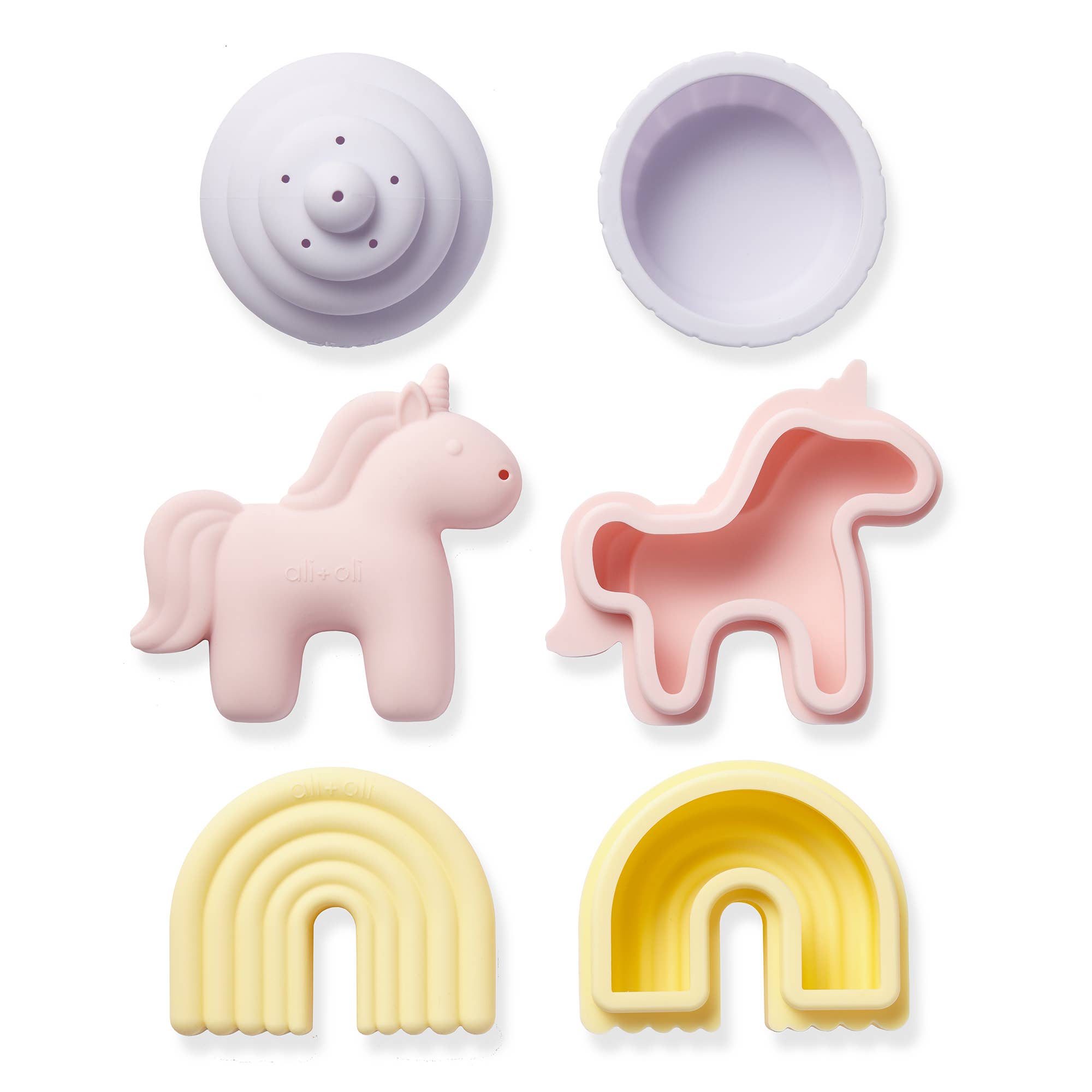Ali+Oli Squirt Water Bath Toy Set (Unicorn Theme) Mold Free