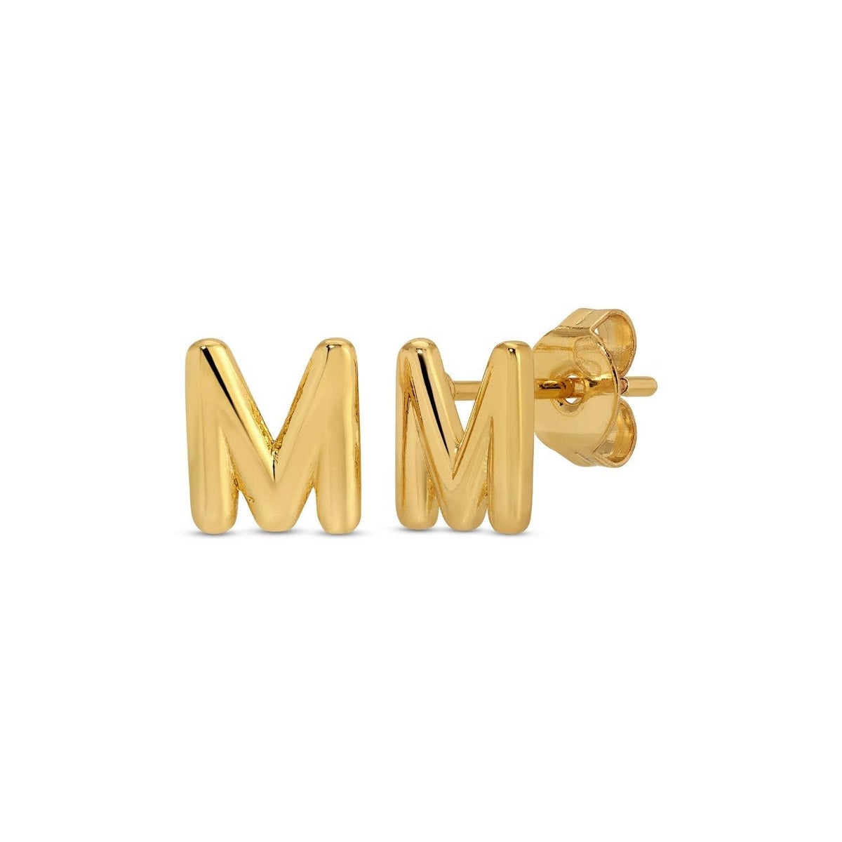 Initial Stud Earrings on Velvet