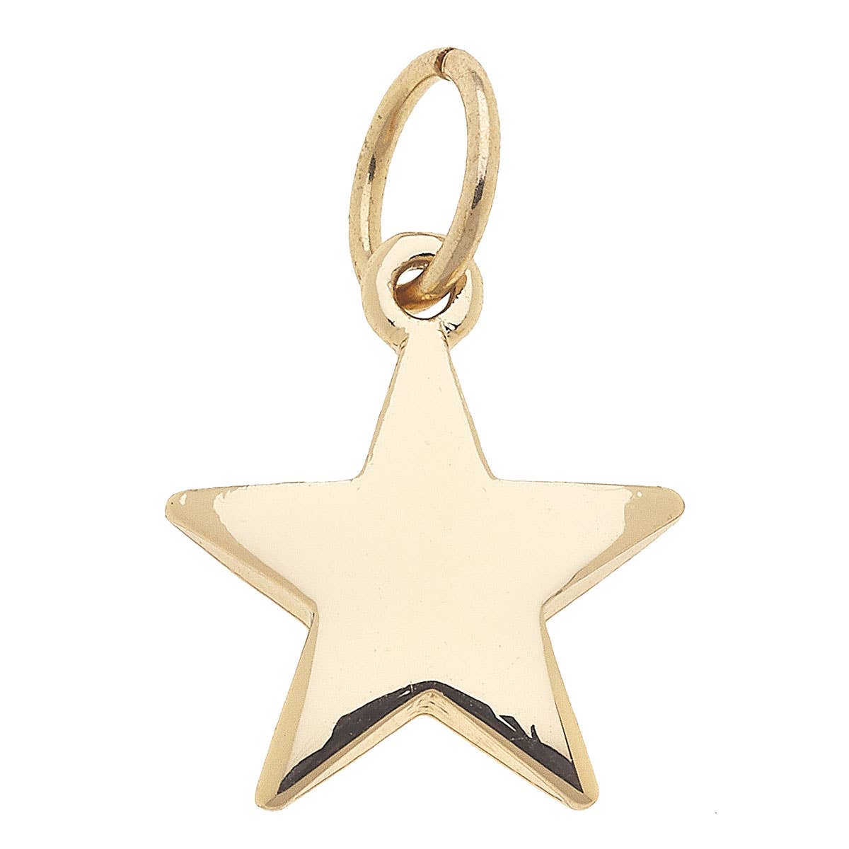 Puffy Star Charm in Shiny Gold