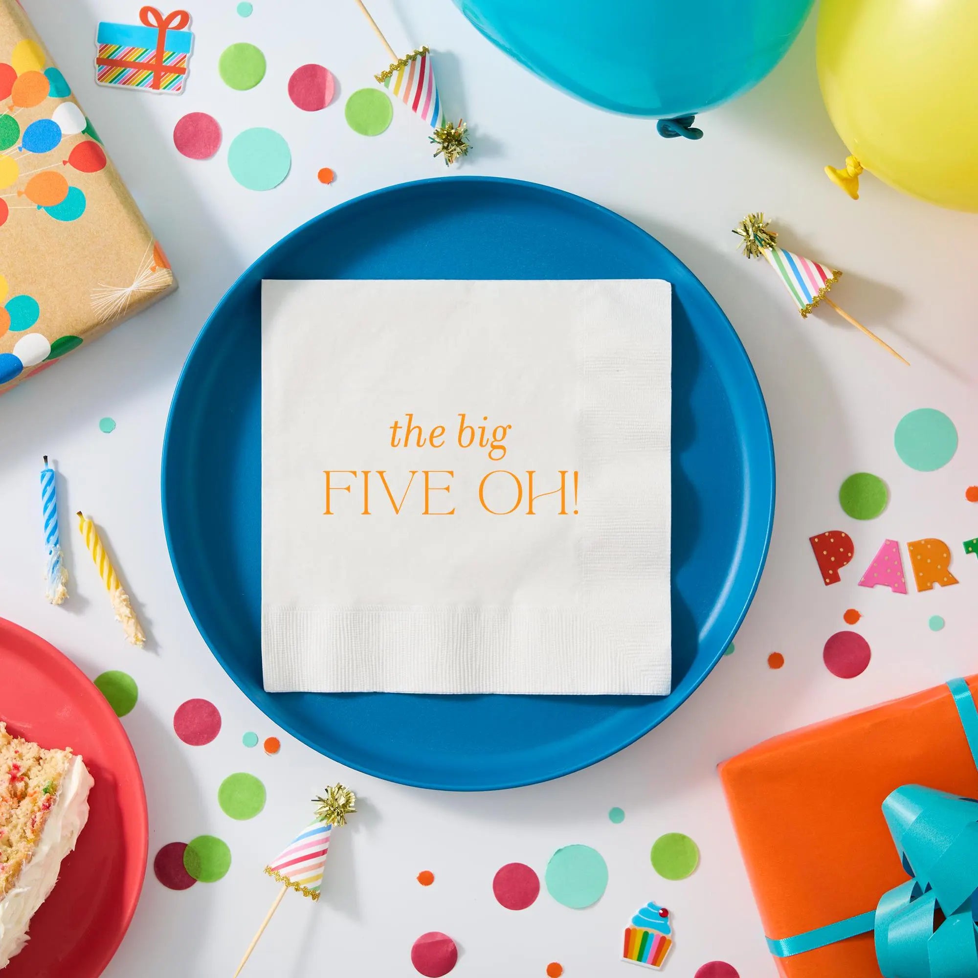 Milestone Birthday Party Disposable Napkins