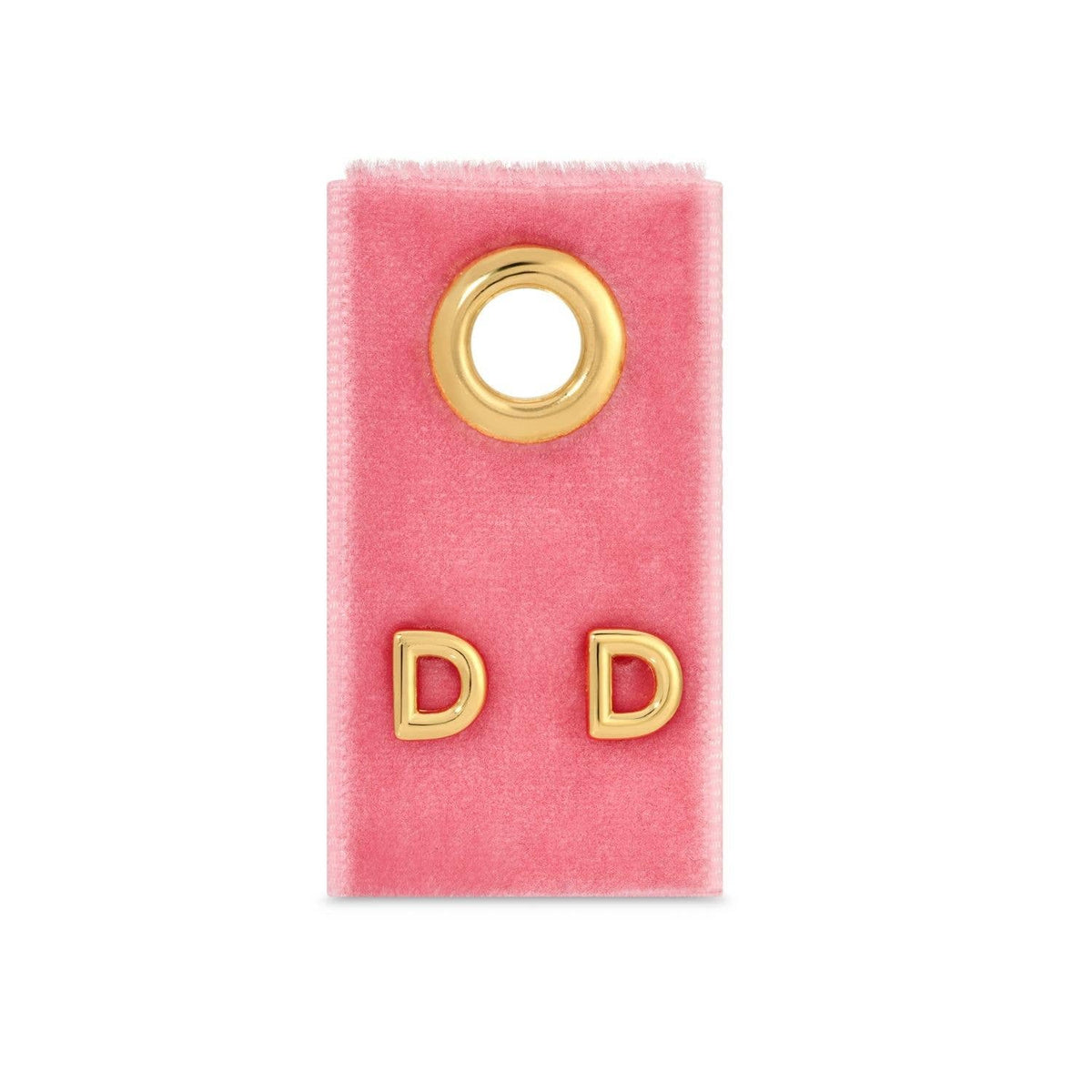 Initial Stud Earrings on Velvet