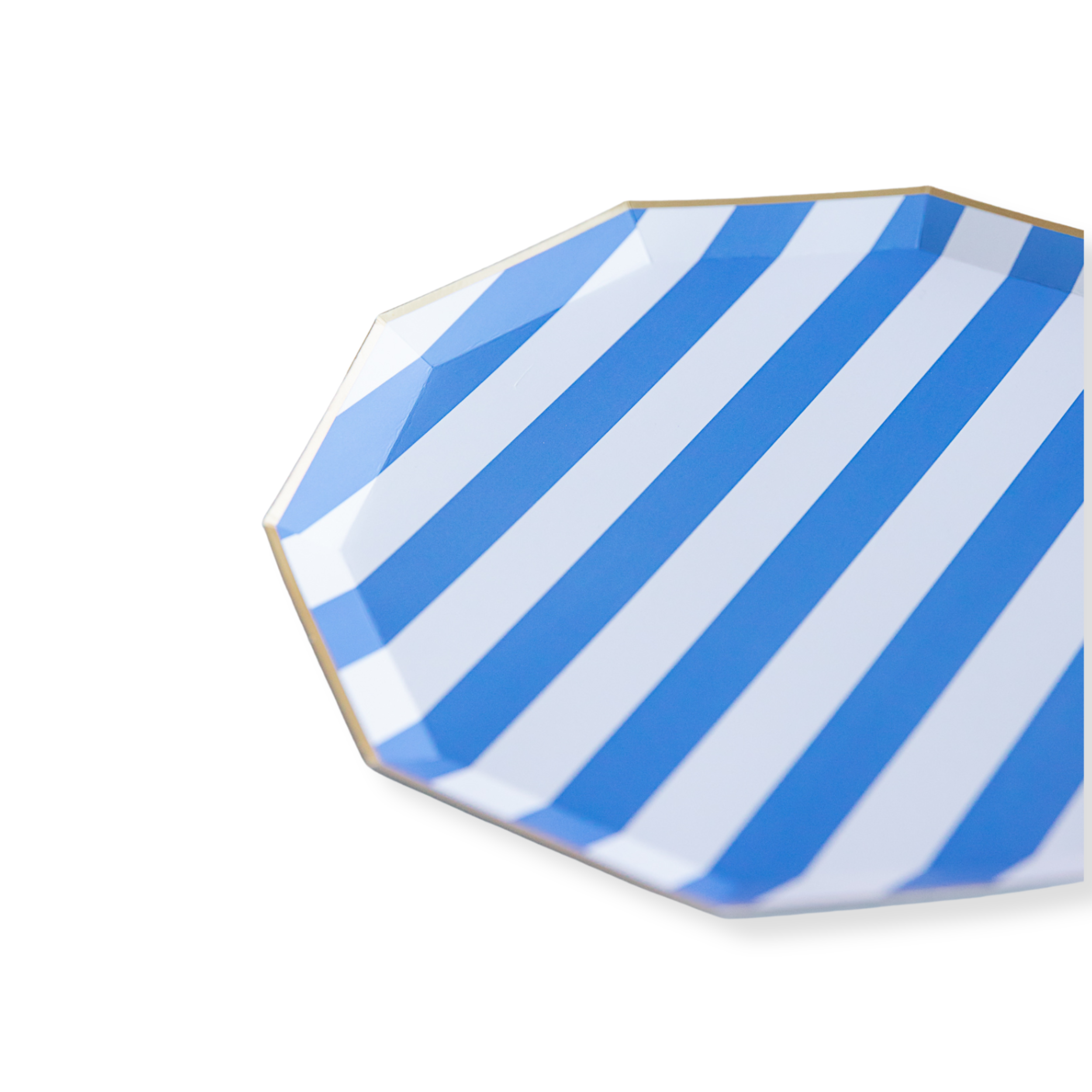 Palisades Blue Signature Cabana Stripe Plates