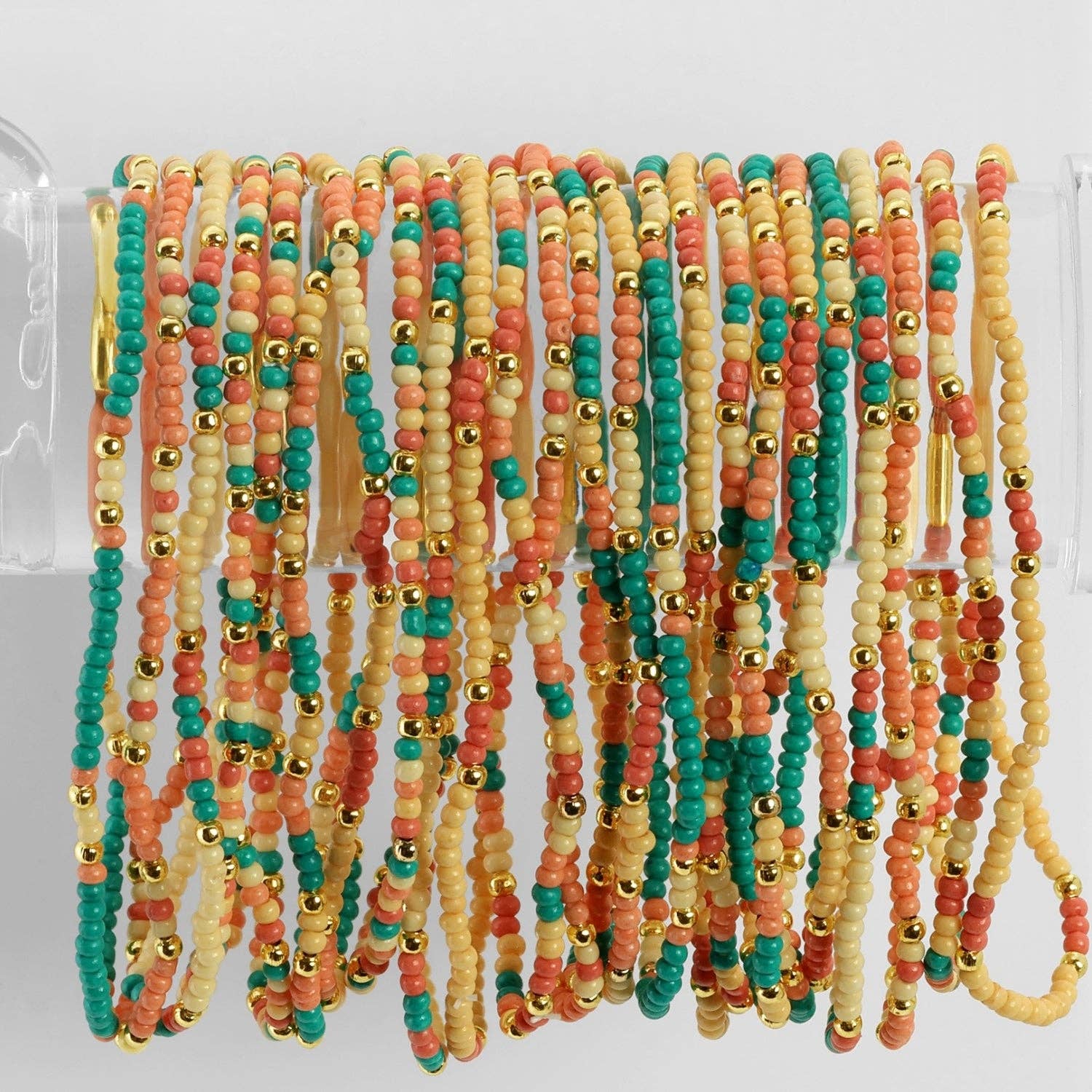 Assorted 2mm Stretch Seed Bead Bracelets