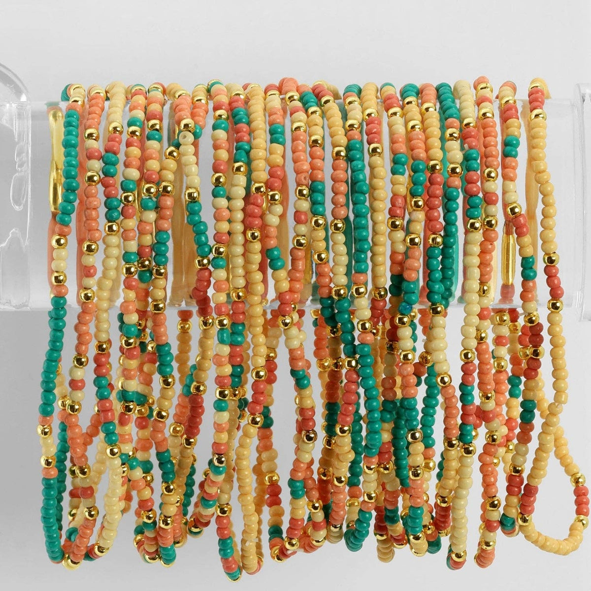 Assorted 2mm Stretch Seed Bead Bracelets