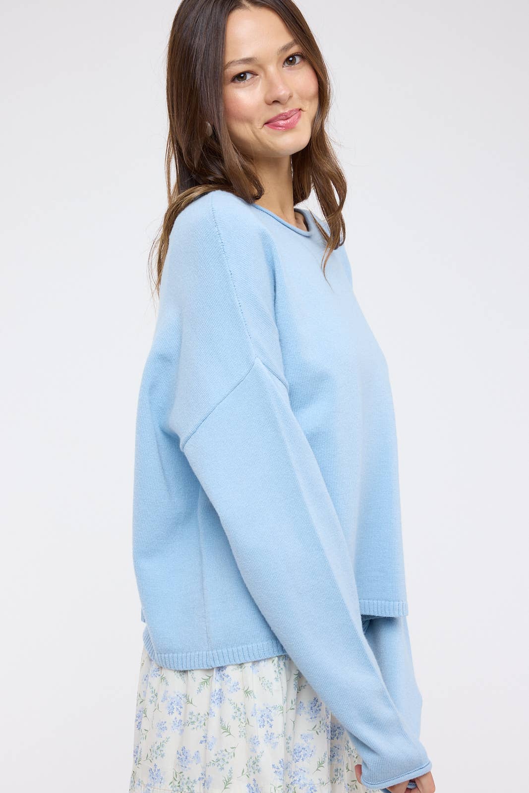 Boat Neck Lightweight Sweater