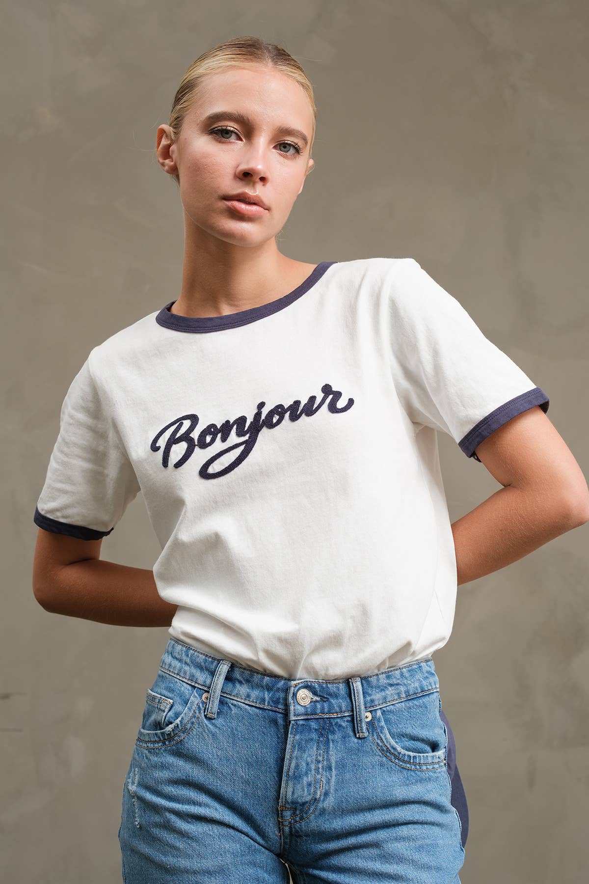 Bonjour Contrast Ringer Tee