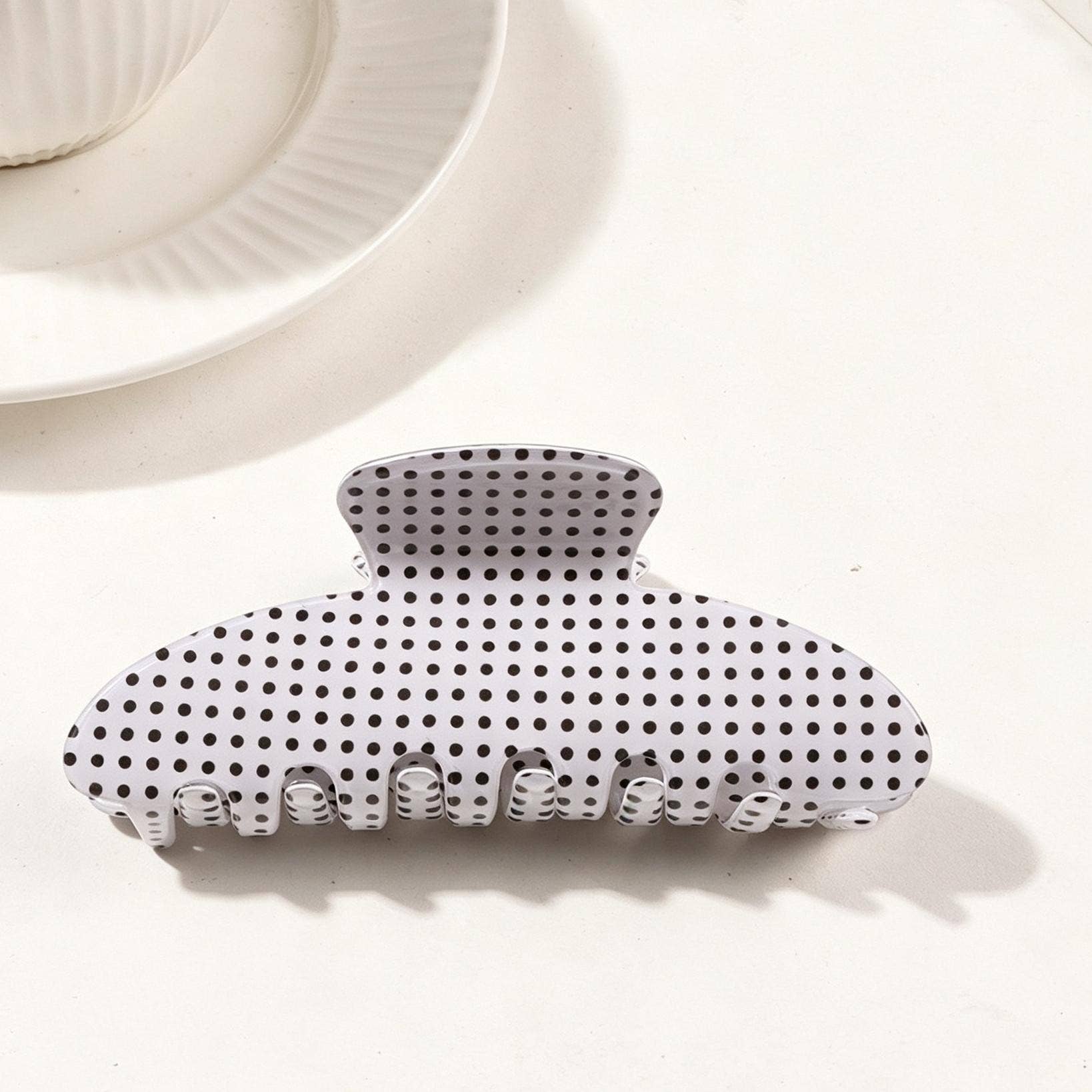 Polka Dot Hair Claw Clip