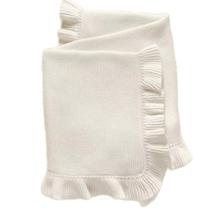 Ruffle Edge Baby Quilt Blanket