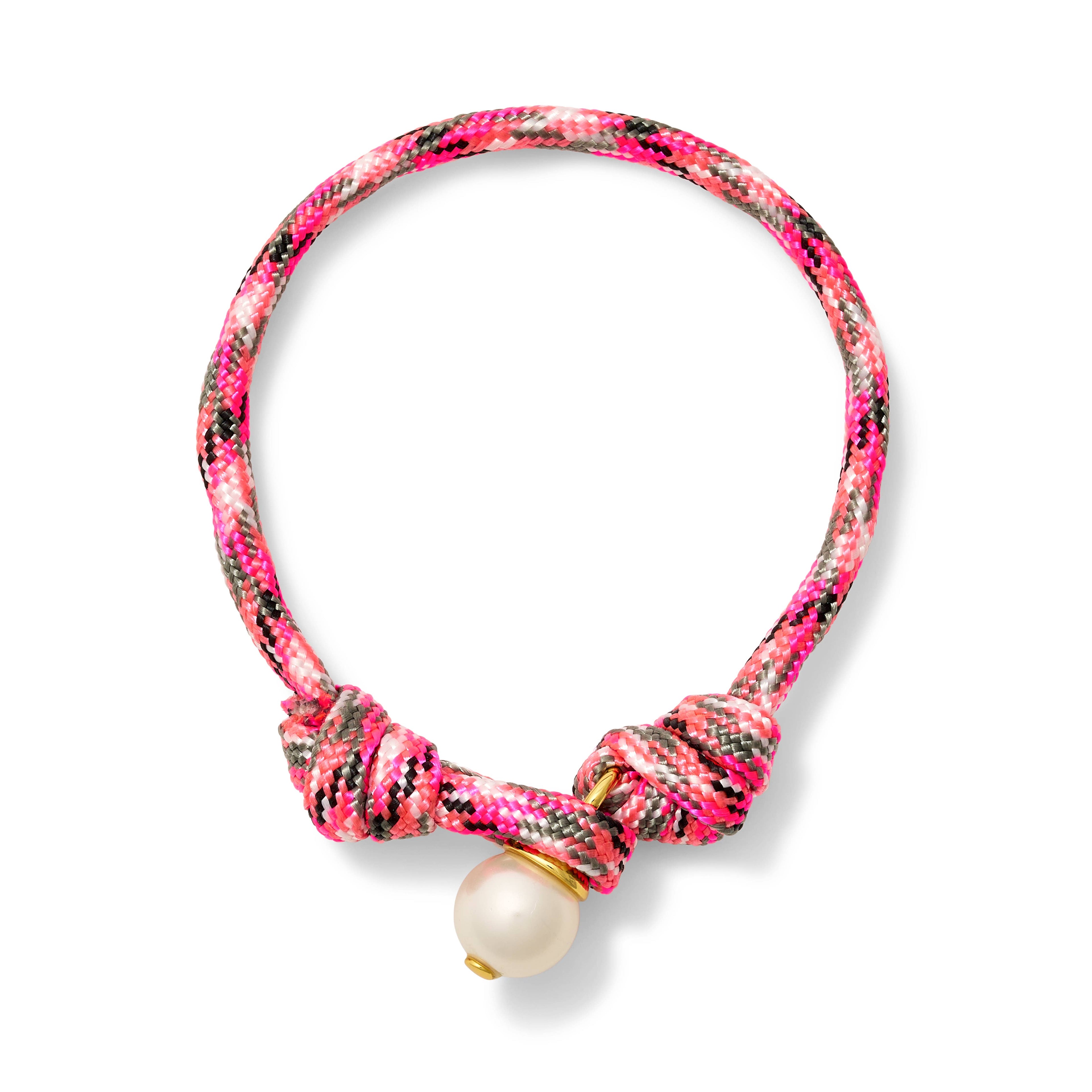 Pretty in Punk Paracord + Pearl Bracelet