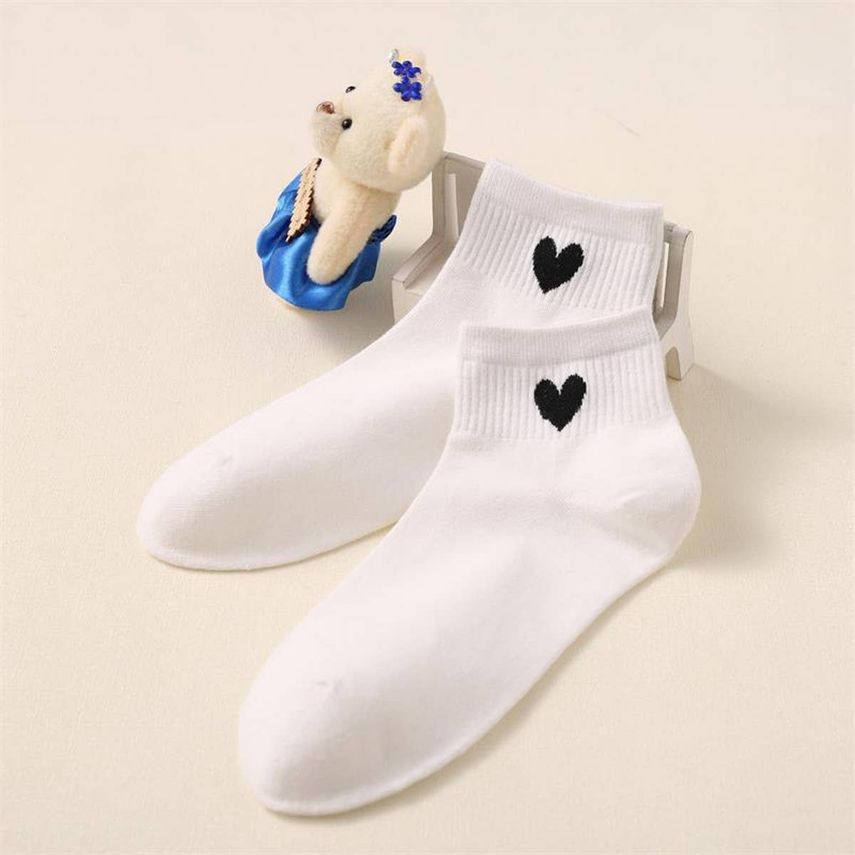Cute Heart Cotton Ankle Socks Women Casual