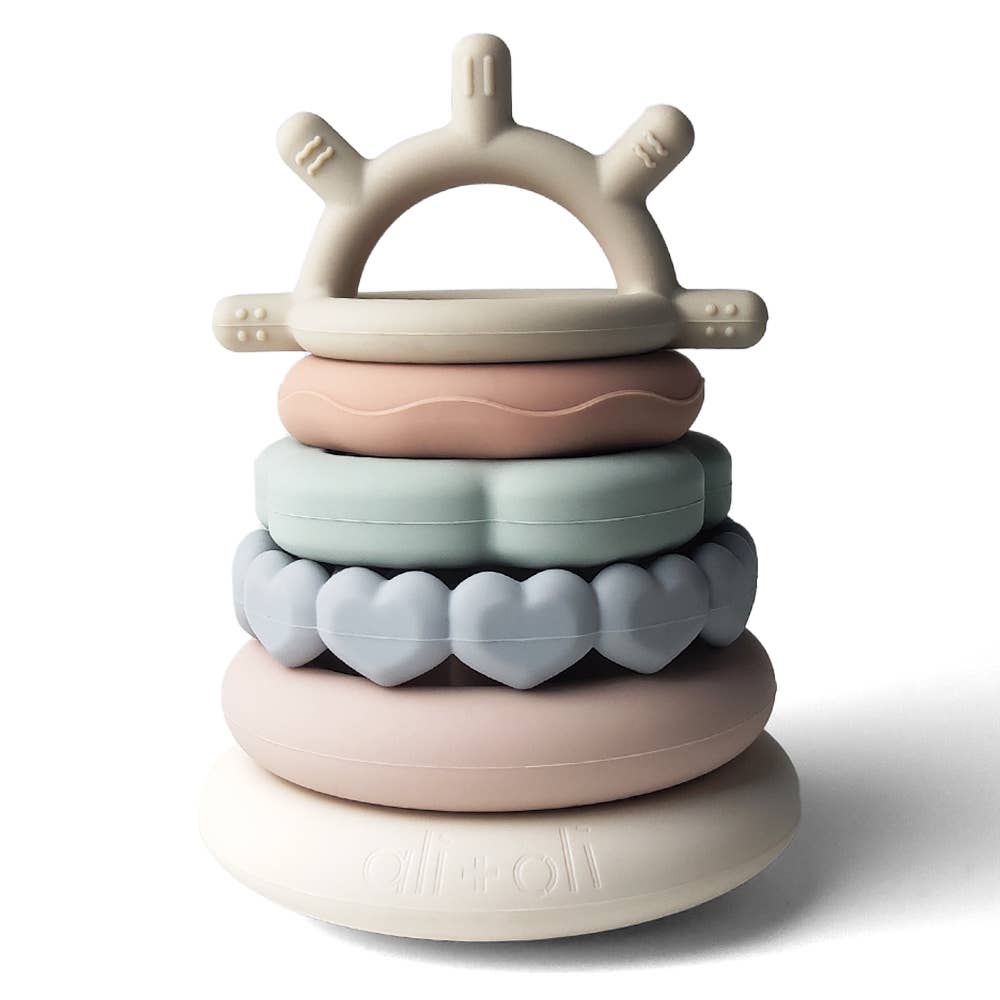 Silicone Stacking Ring Sensory Play Tower