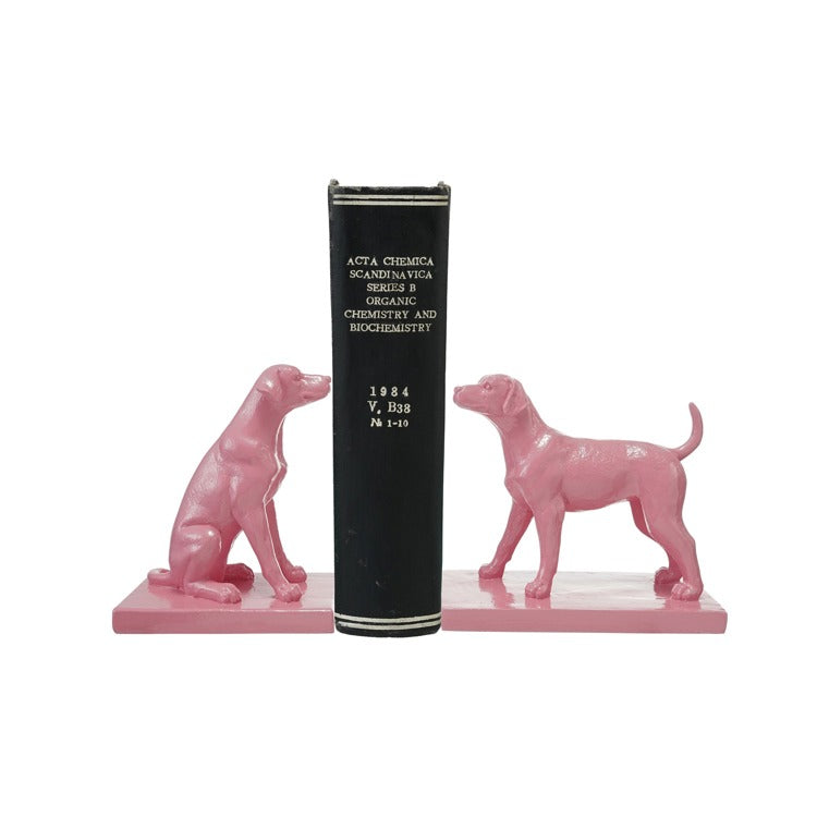 Resin Dog Bookends