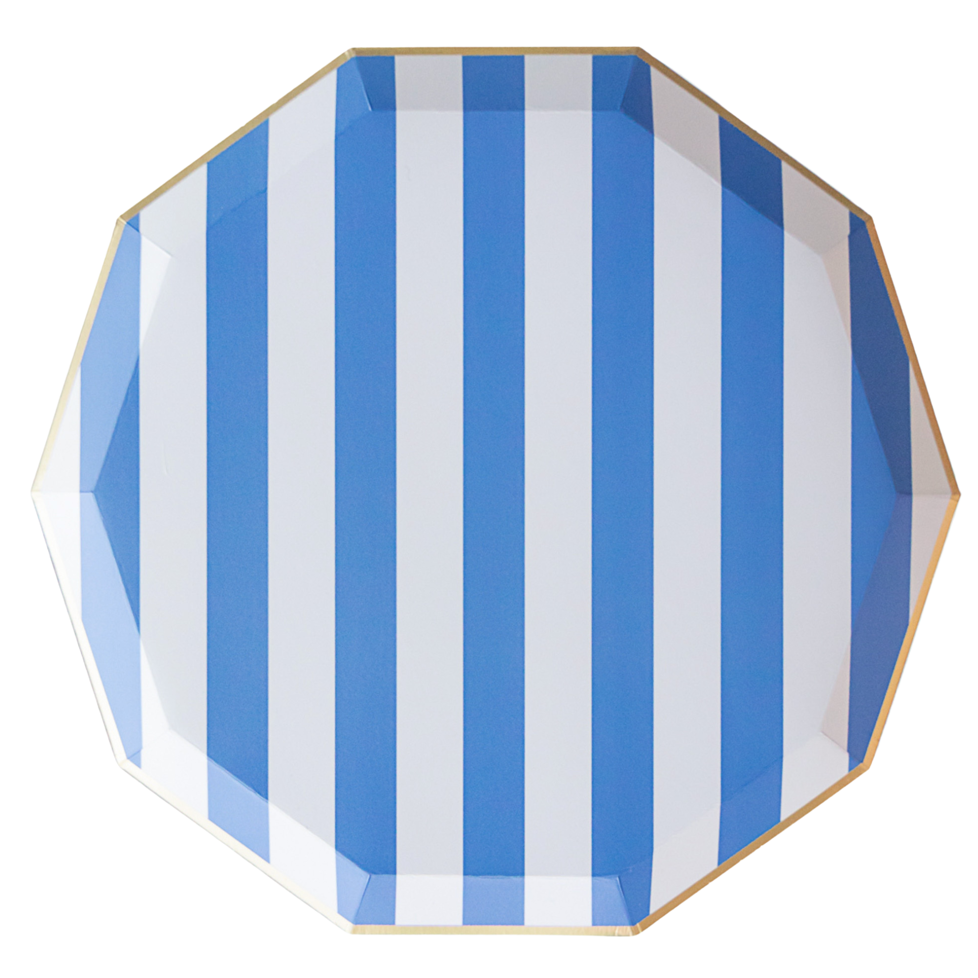 Palisades Blue Signature Cabana Stripe Plates