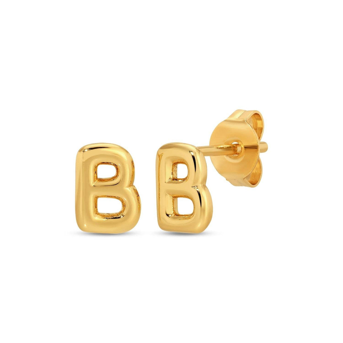 Initial Stud Earrings on Velvet