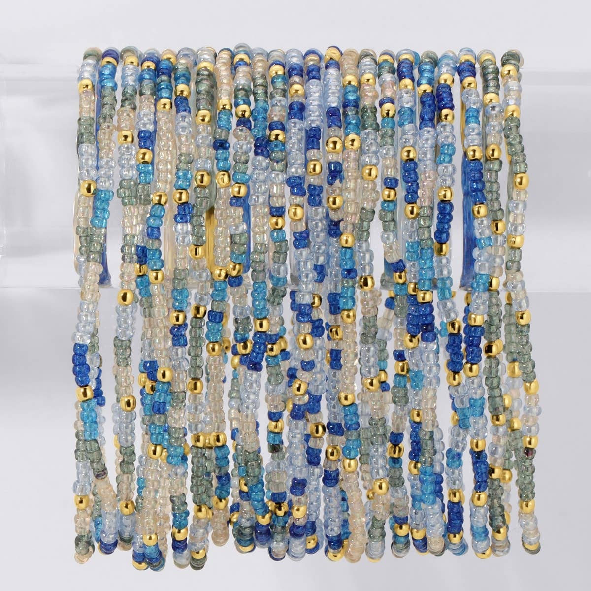 Assorted 2mm Stretch Seed Bead Bracelets