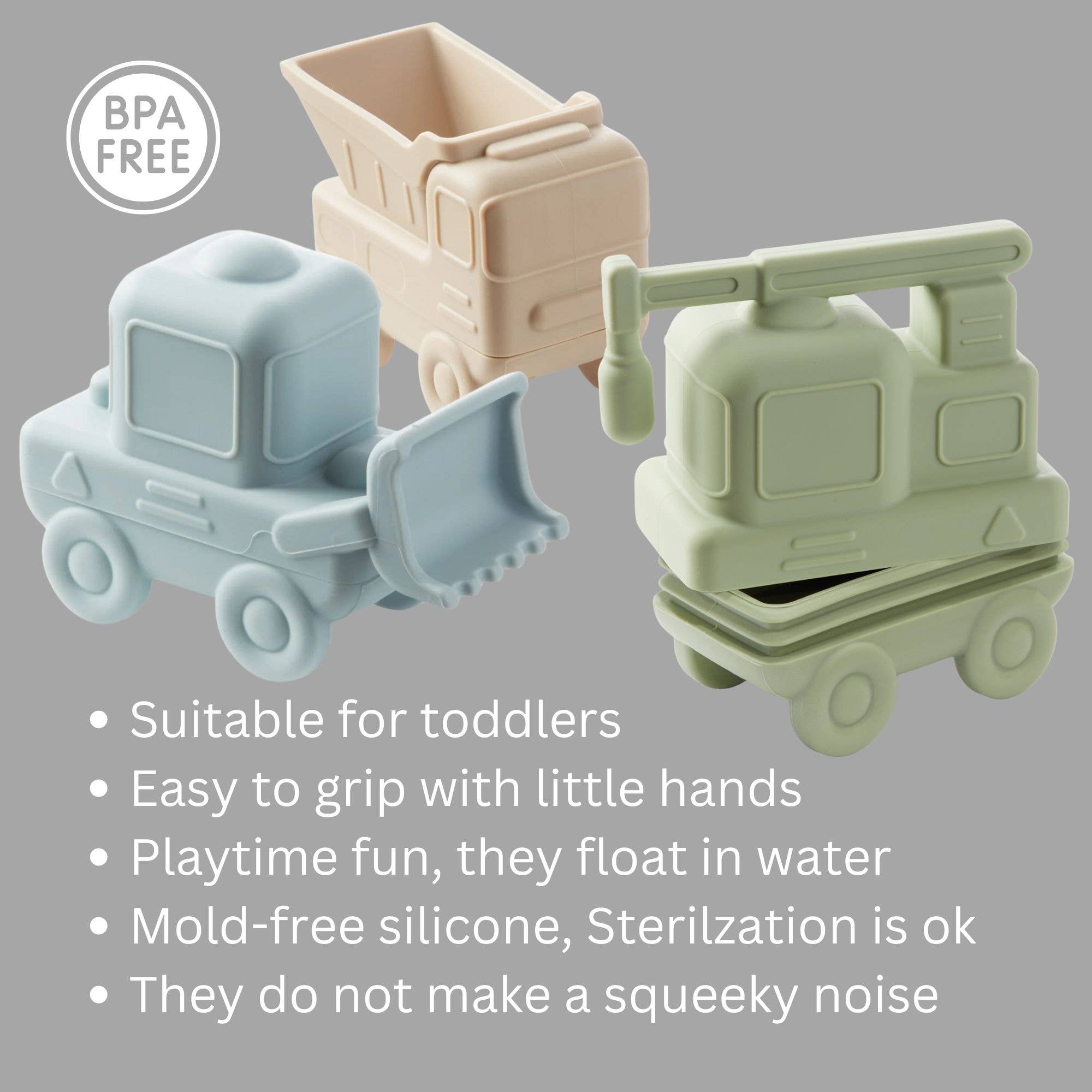 Water Bath Toy Set (Construction) Mold Free