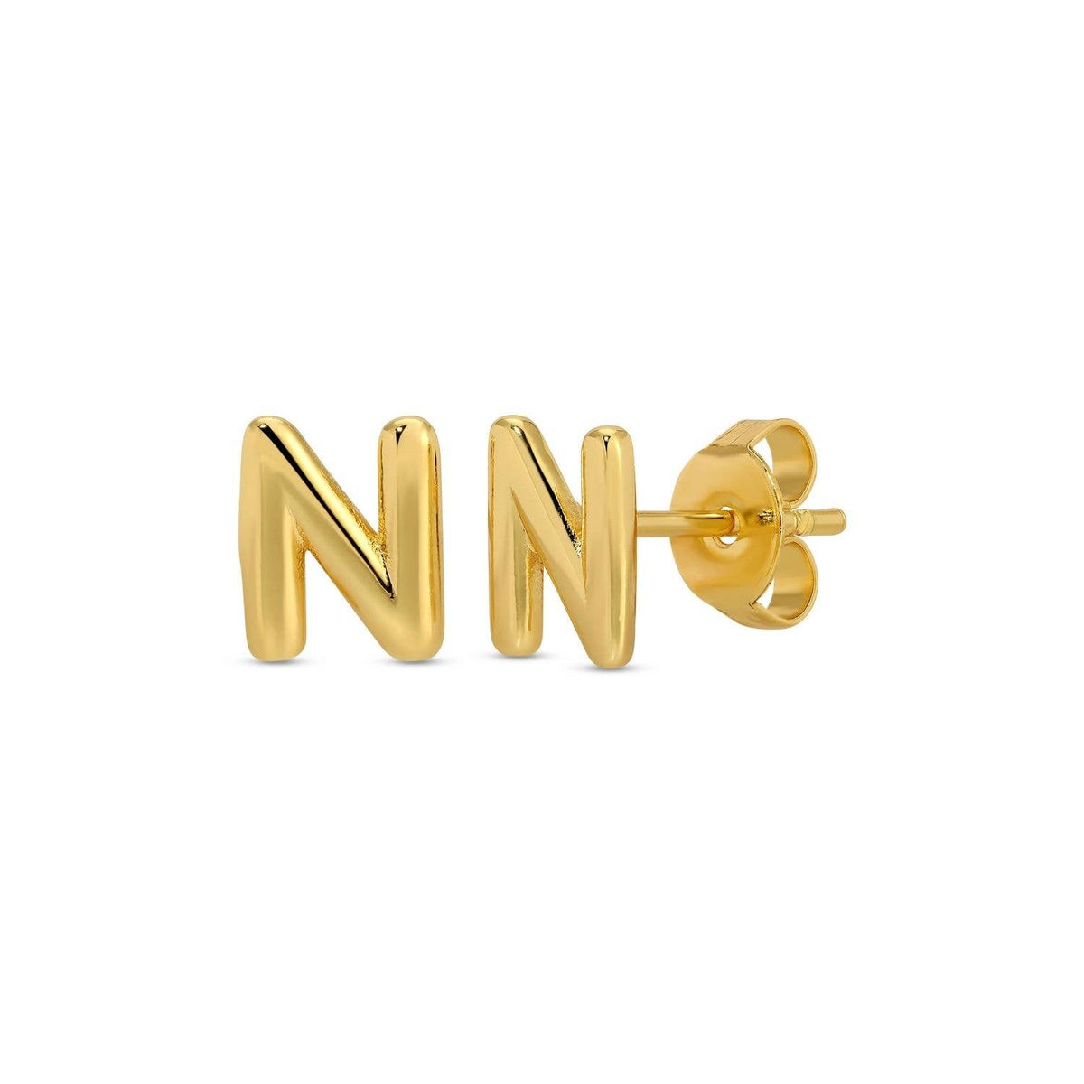 Initial Stud Earrings on Velvet