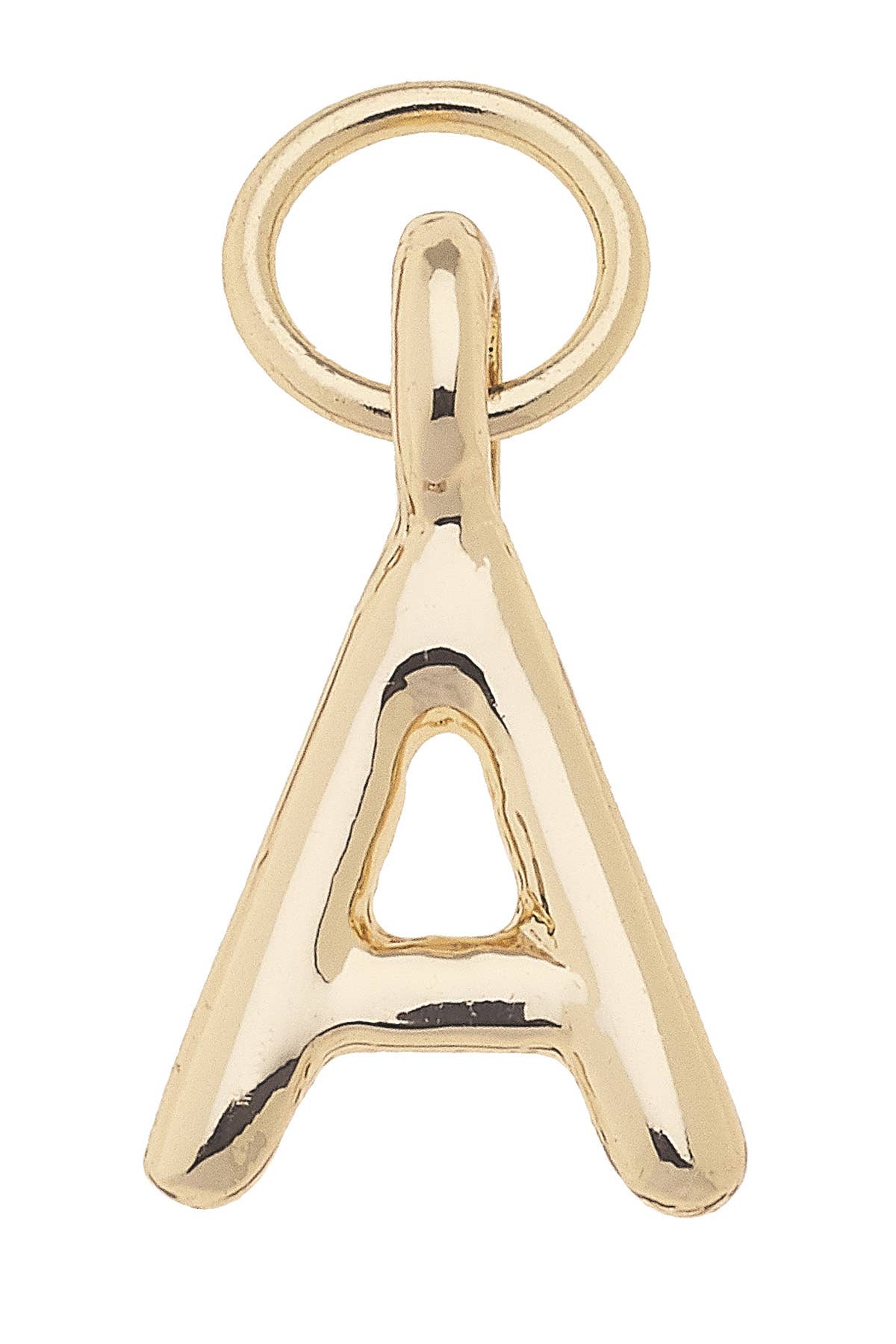 Mini Initial Charm in Shiny Gold