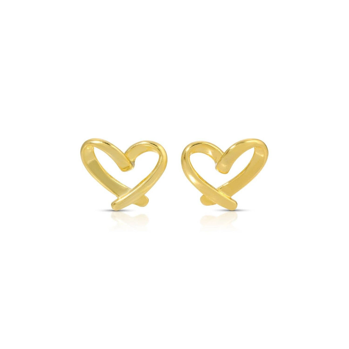Free Form Heart Studs on Velvet Gift Tag
