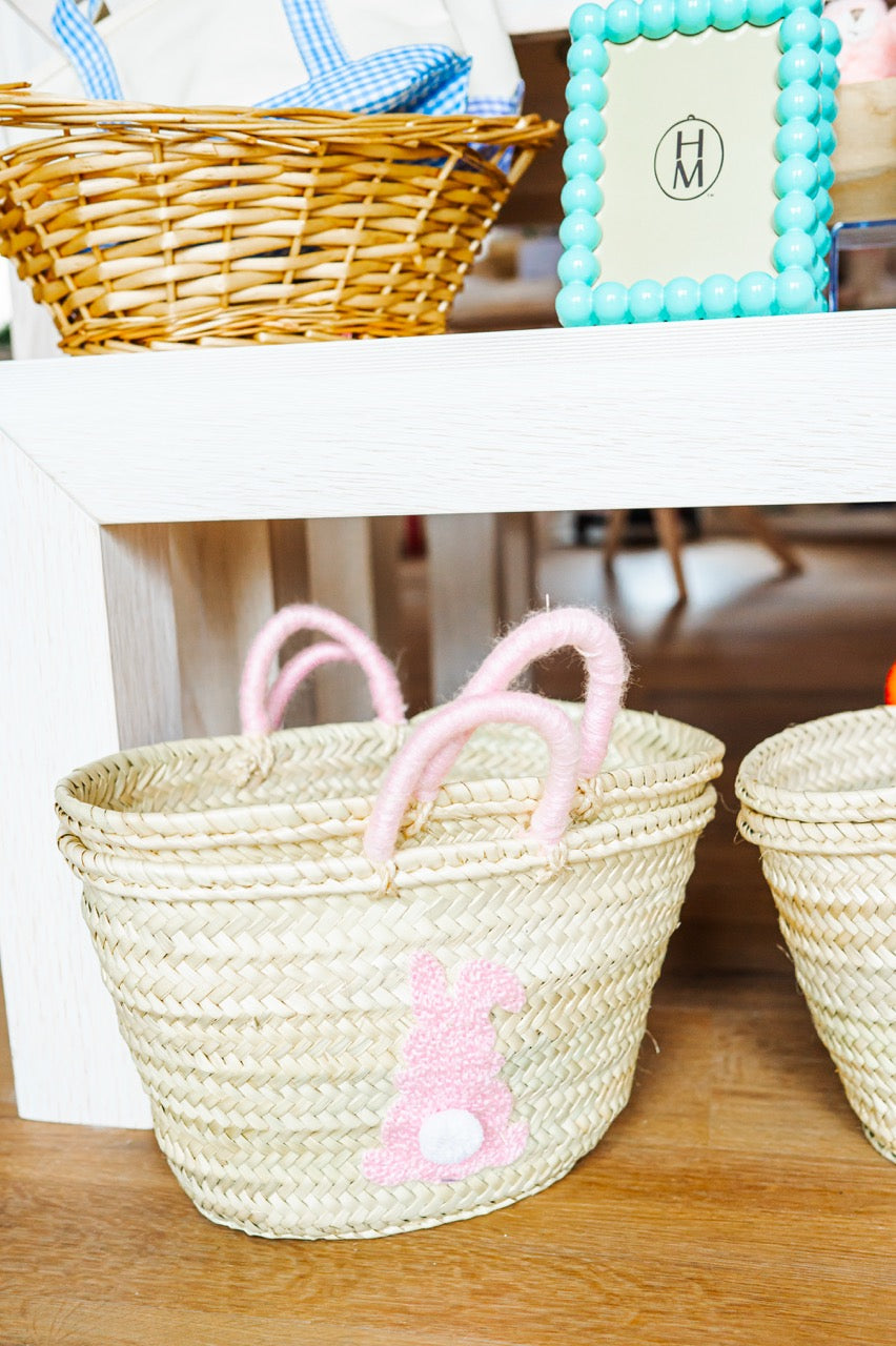 Bunny Basket - Handwoven Easter Basket