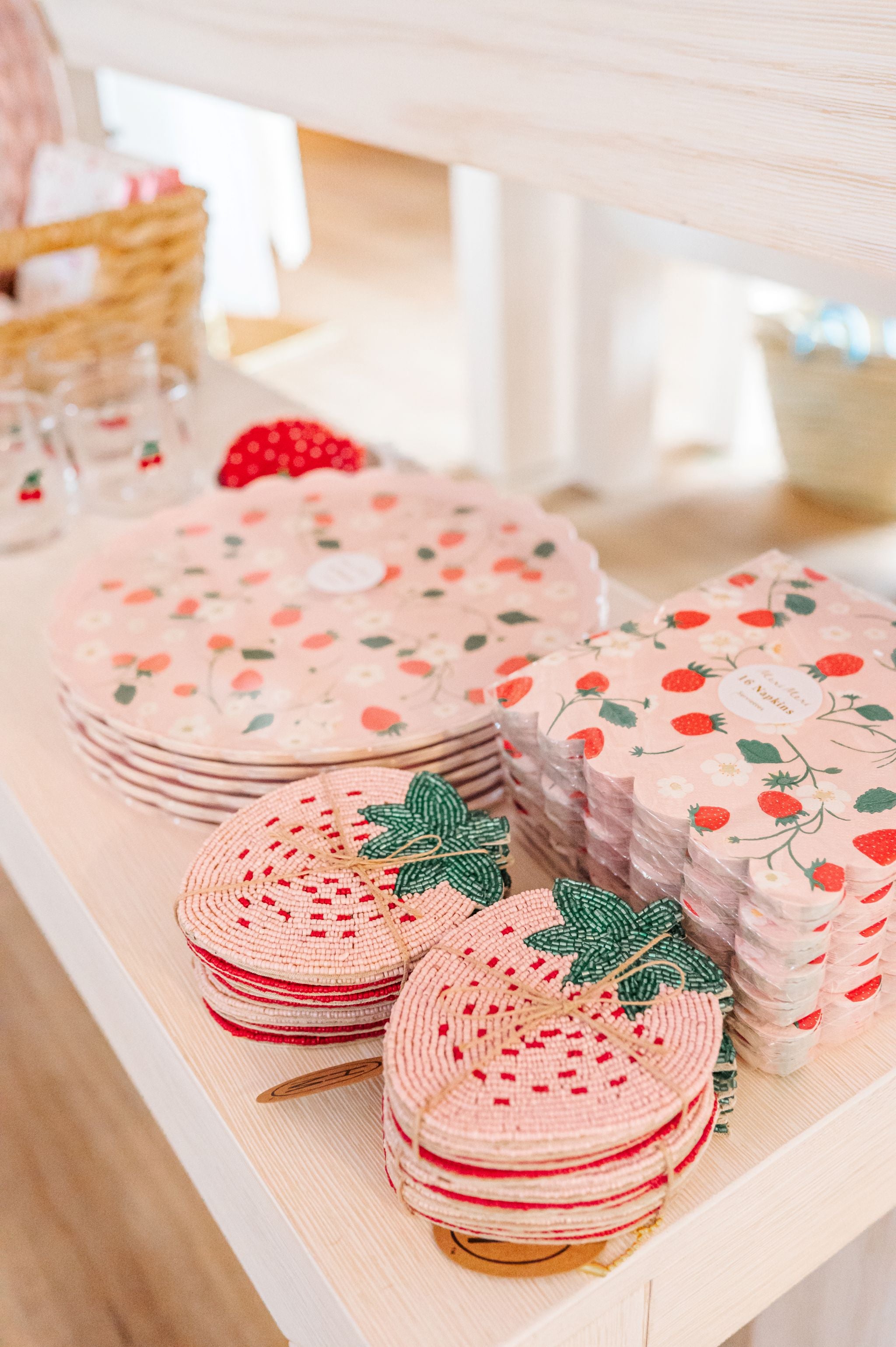 Glass Beaded Cotton Coasters