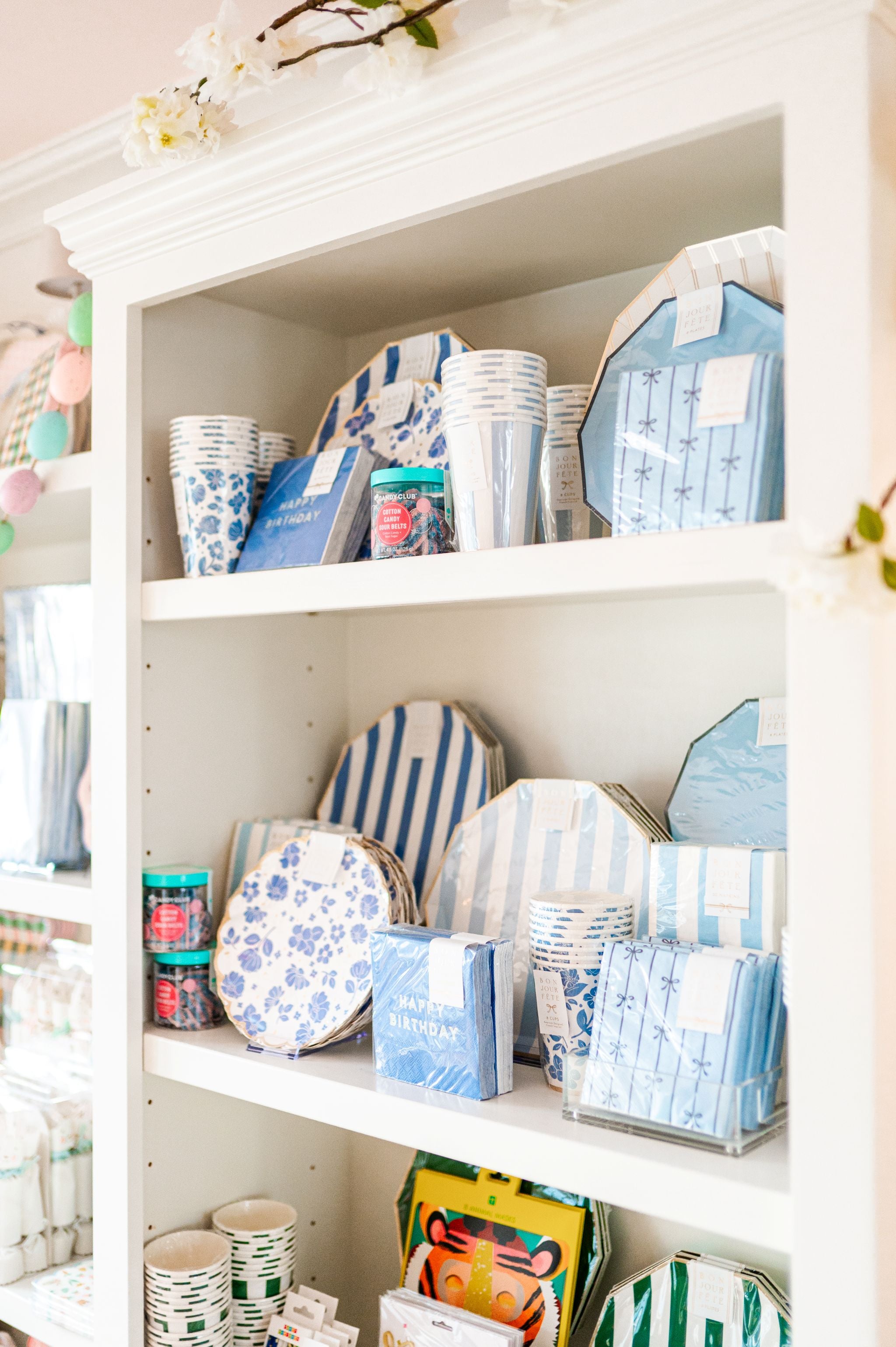 Palisades Blue Signature Cabana Stripe Plates