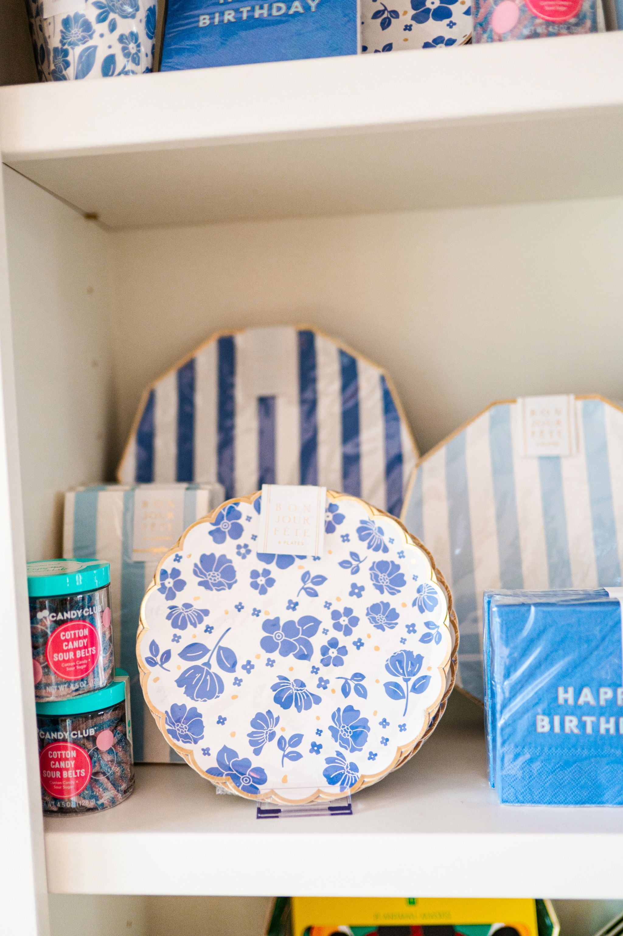 Palisades Blue Signature Cabana Stripe Plates