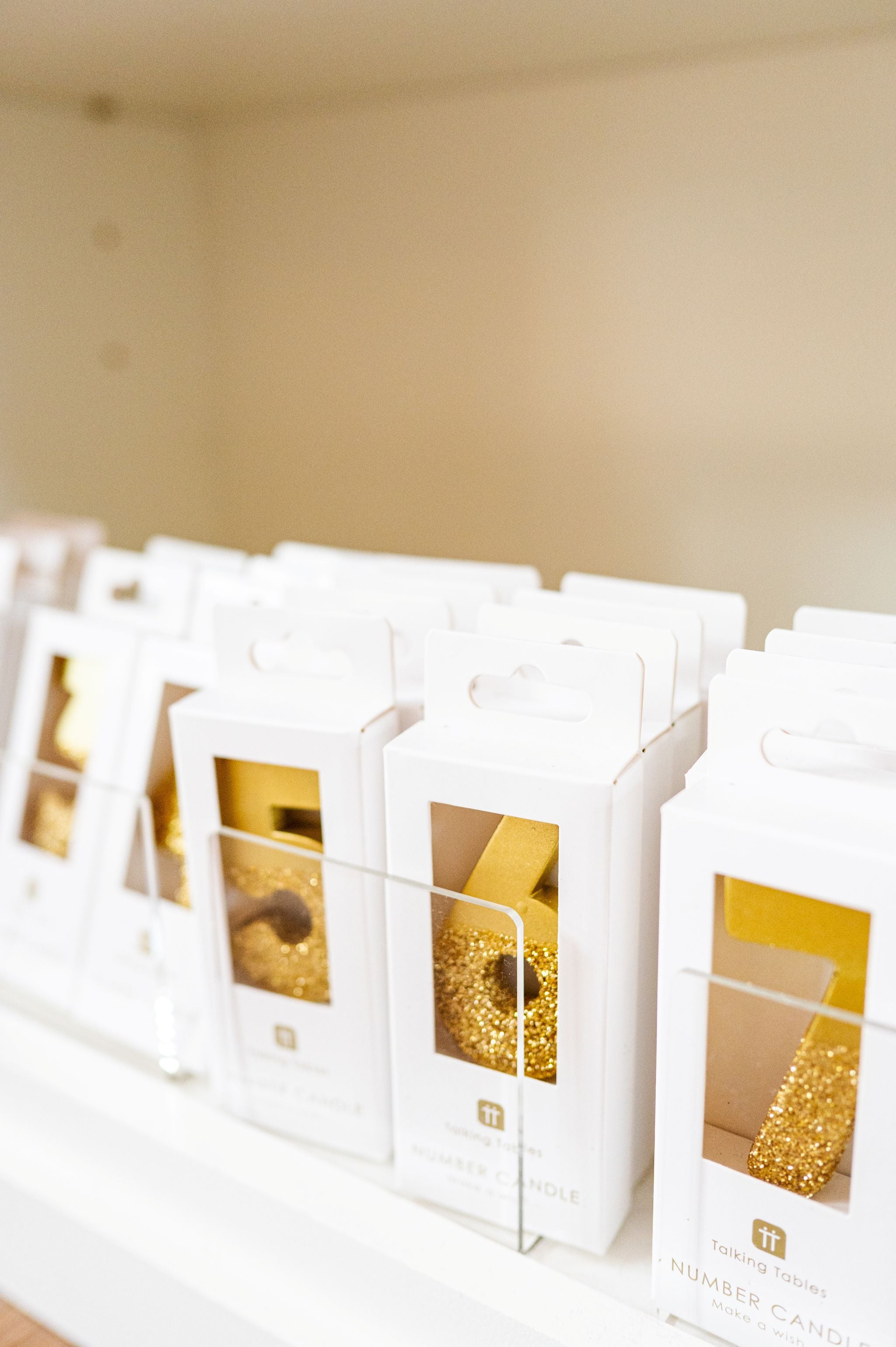 We Heart Birthdays Gold Glitter Number Candle Starter Kit