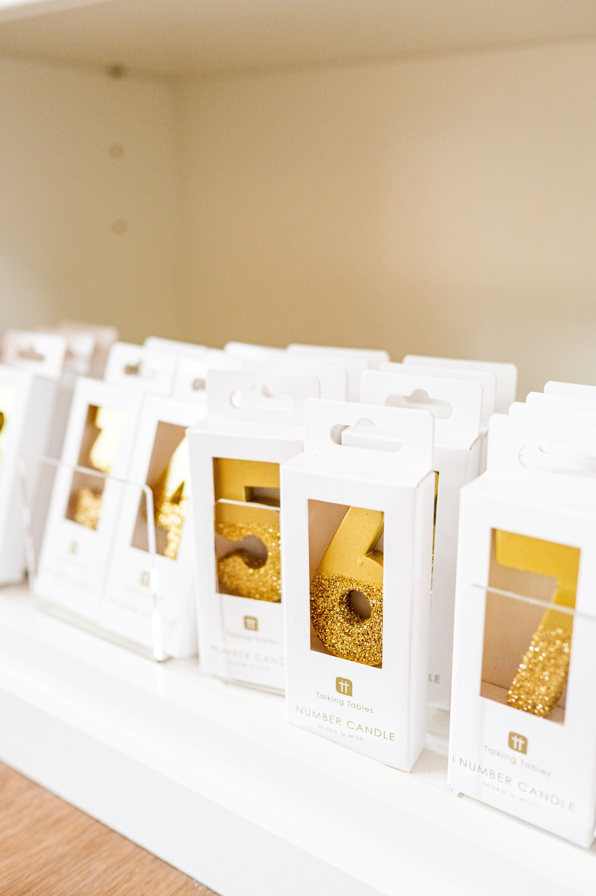 We Heart Birthdays Gold Glitter Number Candle Starter Kit