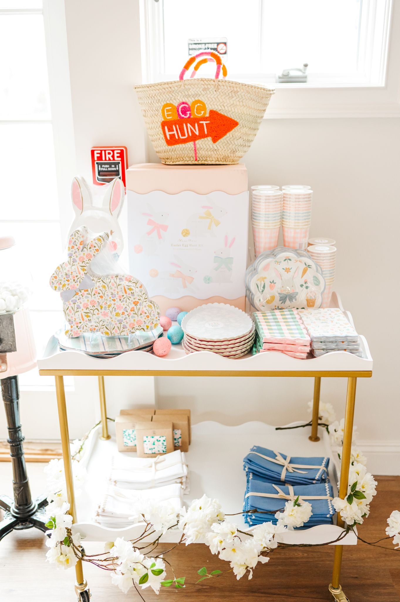 Bunny Basket - Handwoven Easter Basket