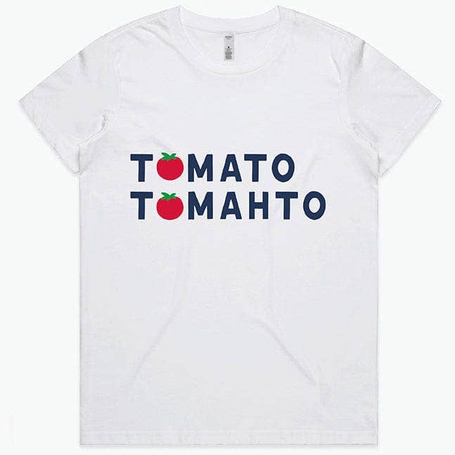 White t-shirt with &