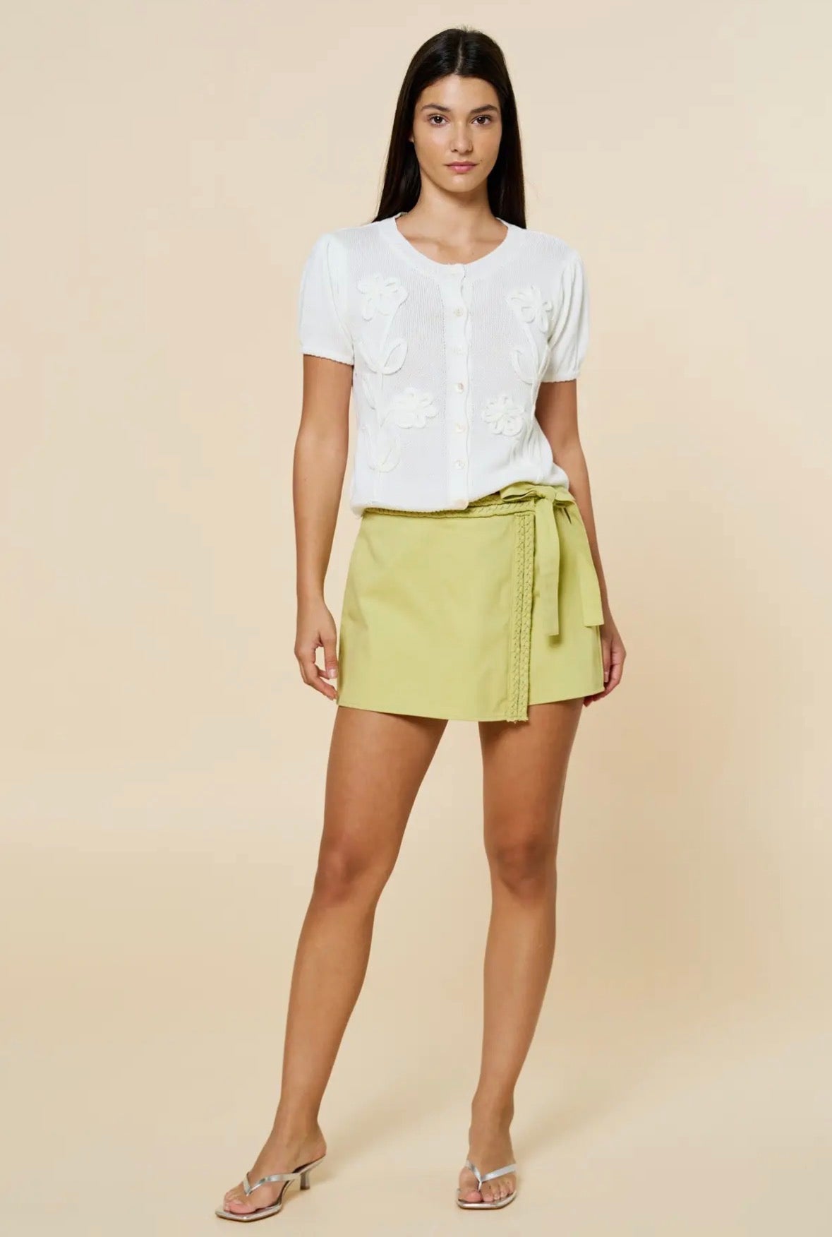 Short Sleeve Button Down Blouse