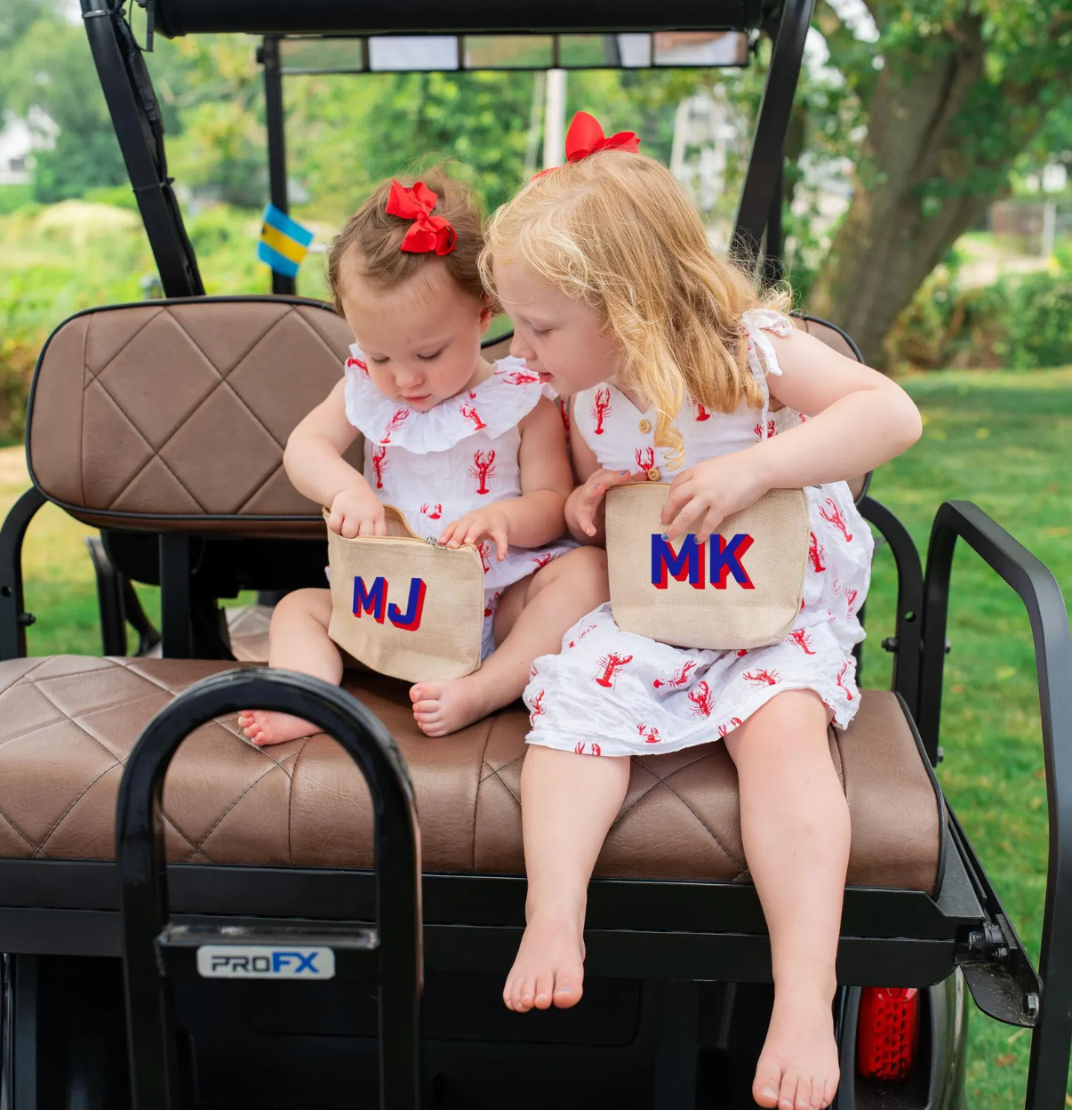 Embroidered Jute Pouch