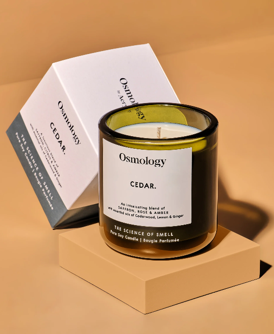 Cedar Scented Glass Candle
