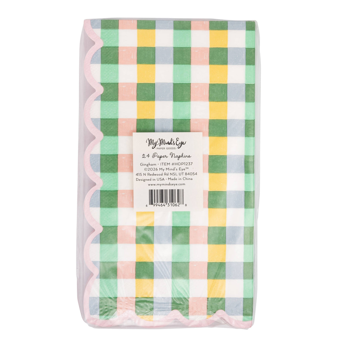 Hopscotch Gingham Dinner Napkin