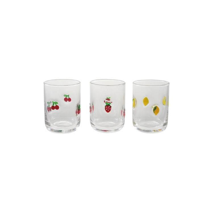 Drinking Glass with Embedded Fruit