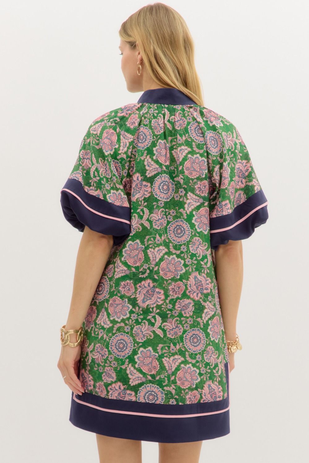 Green Floral Paisley Dress