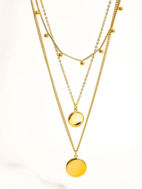 Anaïs 18K Gold Non-Tarnish Round Stack Necklace