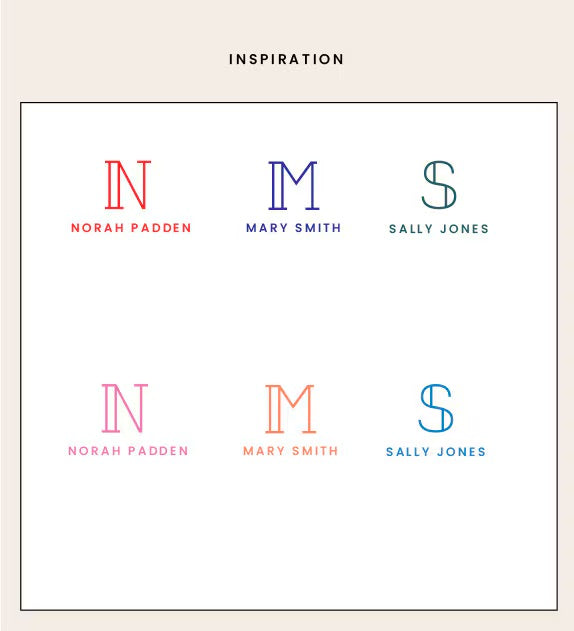 Monogram Notecard Set