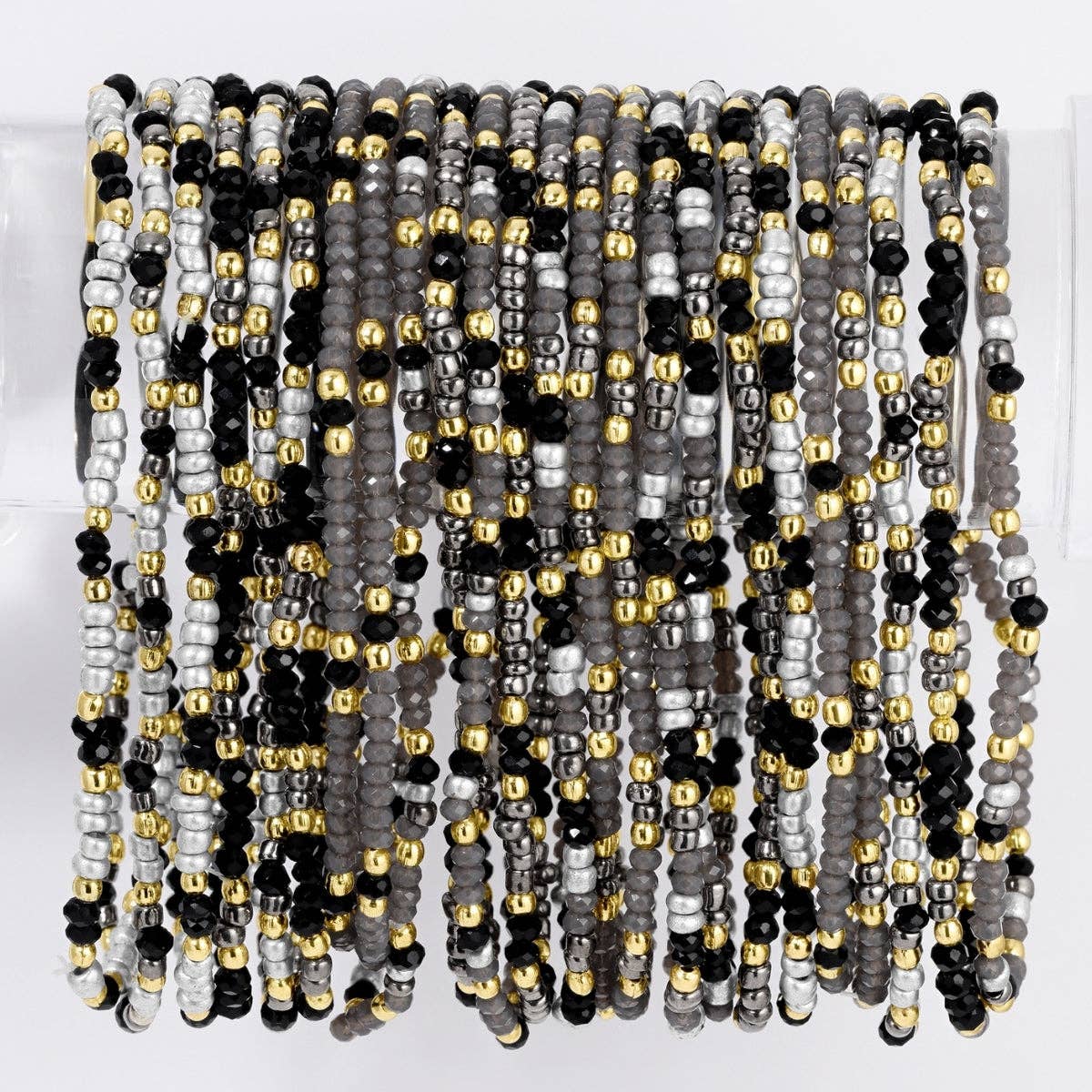 Assorted 2mm Stretch Seed Bead Bracelets